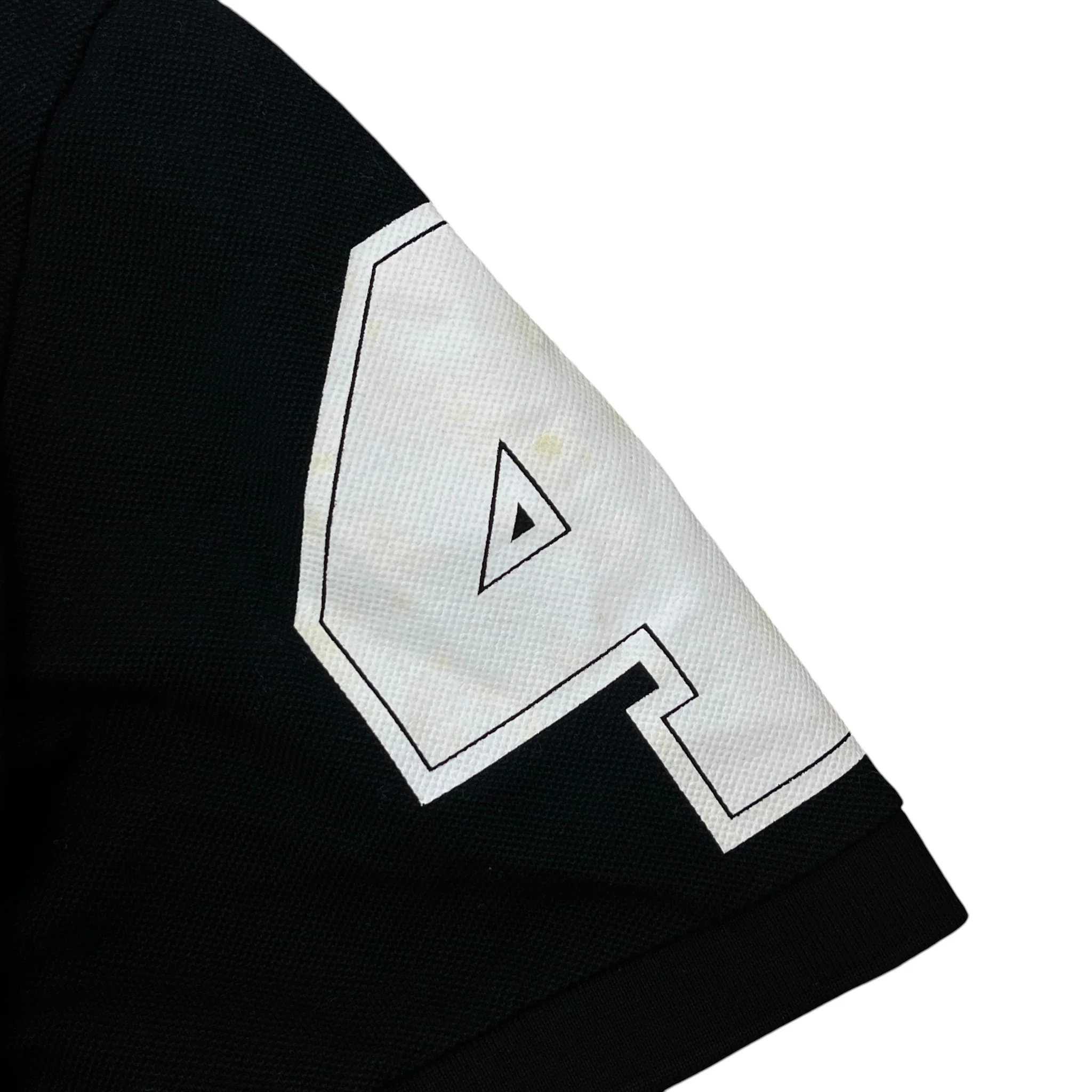 Men's Embroidered Logo Polo Shirt Black Size XXL - Image 8