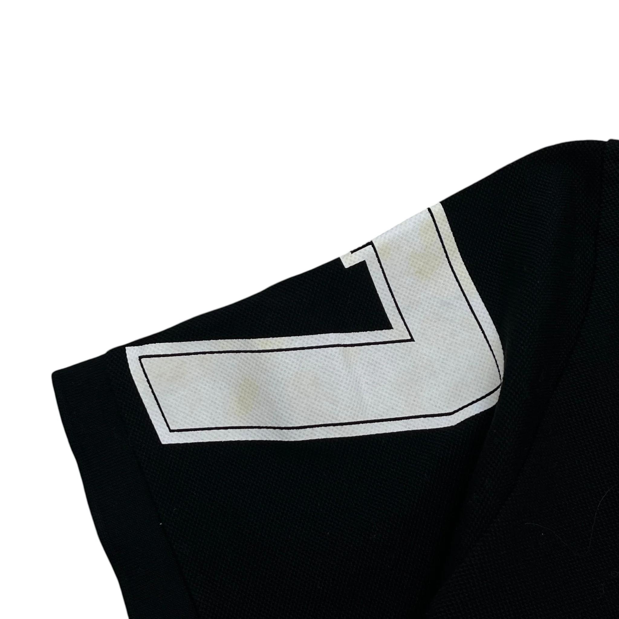 Men's Embroidered Logo Polo Shirt Black Size XXL - Image 9