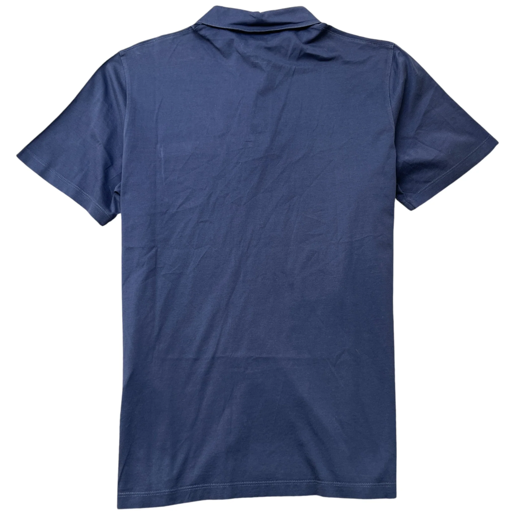 Men's Embroidered Logo Polo Shirt Blue Size M - Image 2