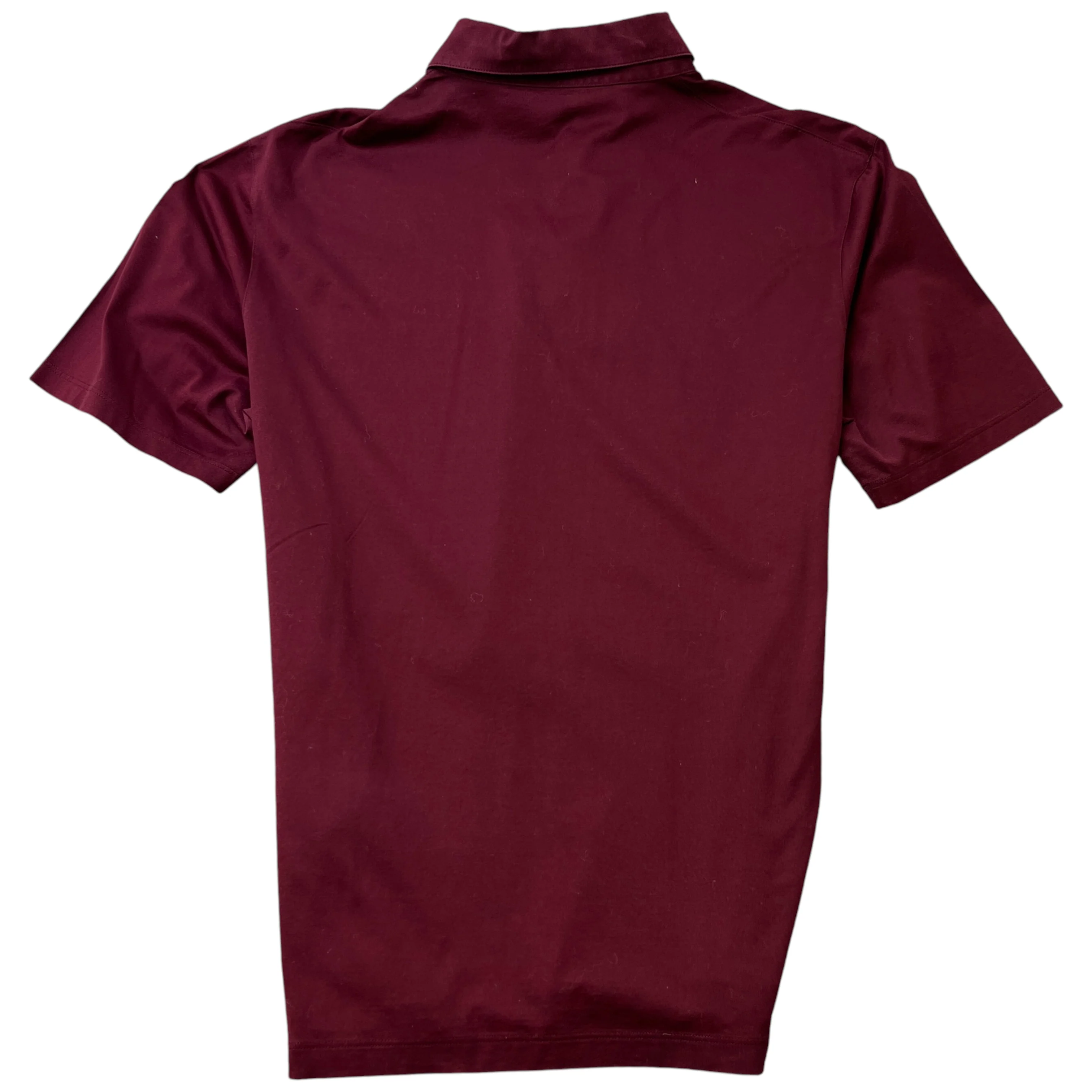 Men's Embroidered Logo Polo Shirt Burgundy Size L - Image 2