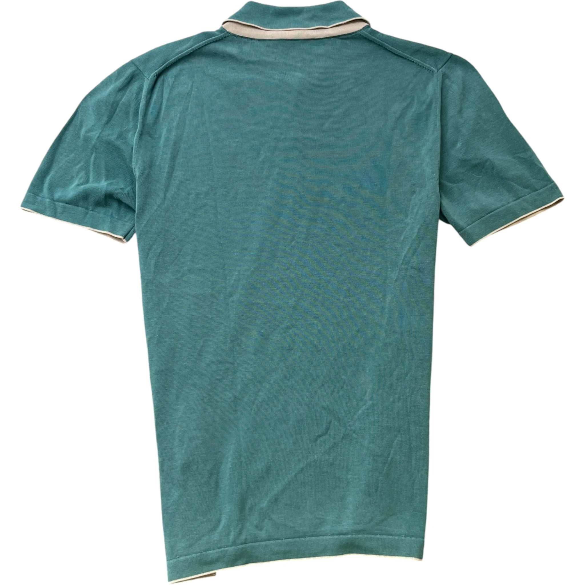 Men's Embroidered Logo Polo Shirt Green Size M - Image 2