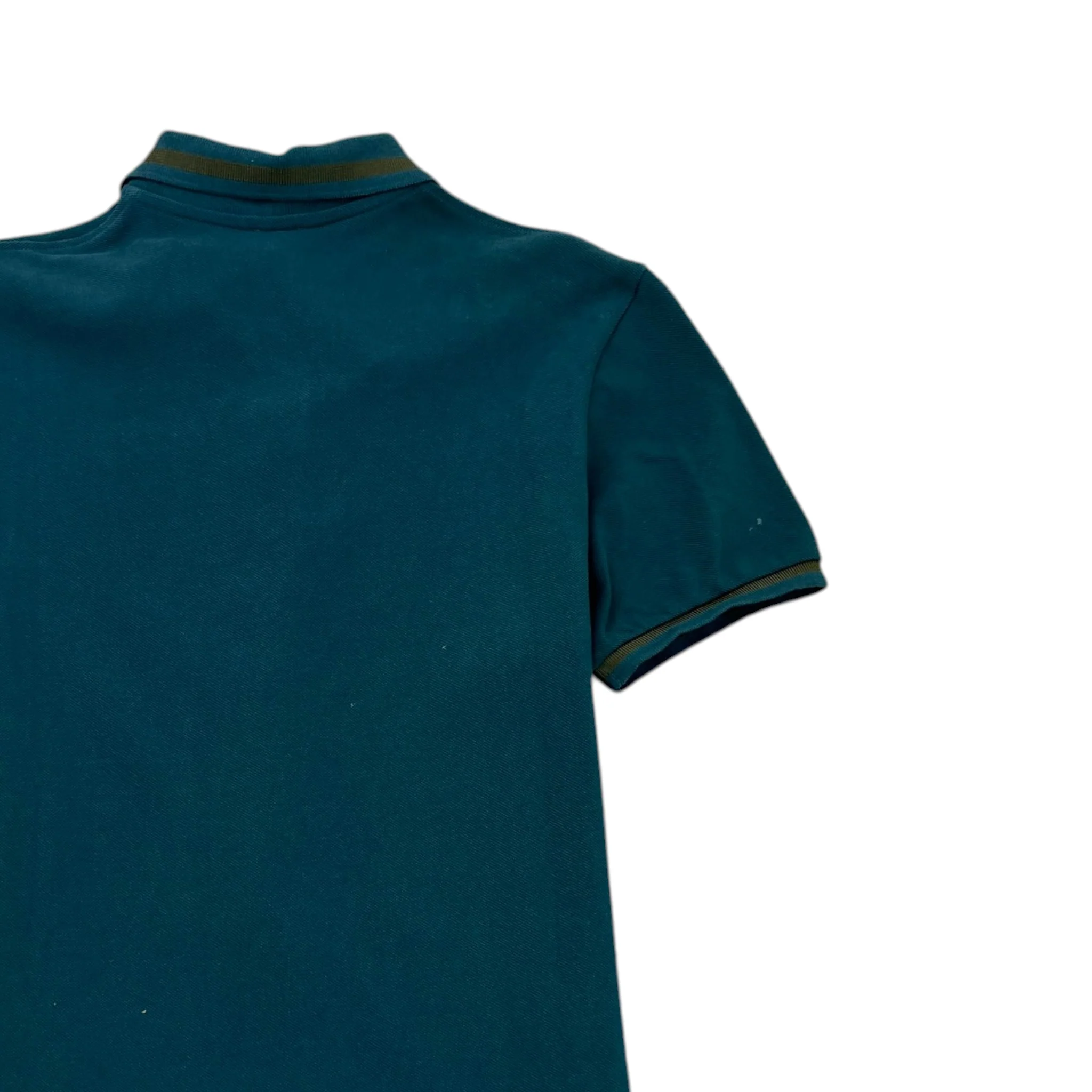 Men's Embroidered Logo Polo Shirt Green Size XS - Image 4