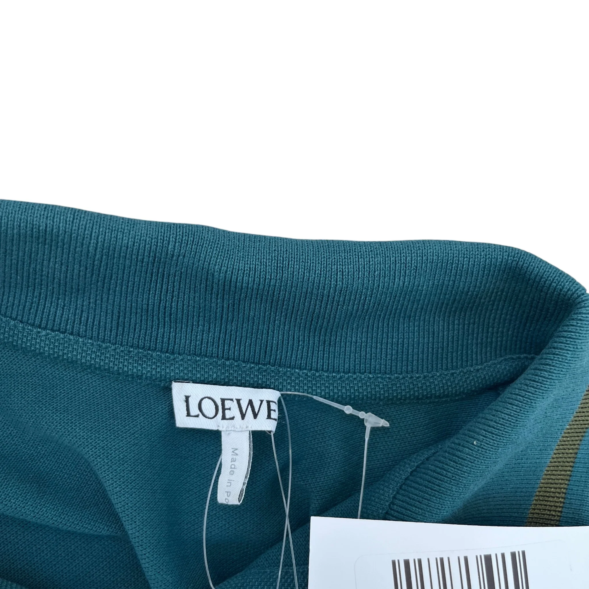 Men's Embroidered Logo Polo Shirt Green Size XS - Image 8
