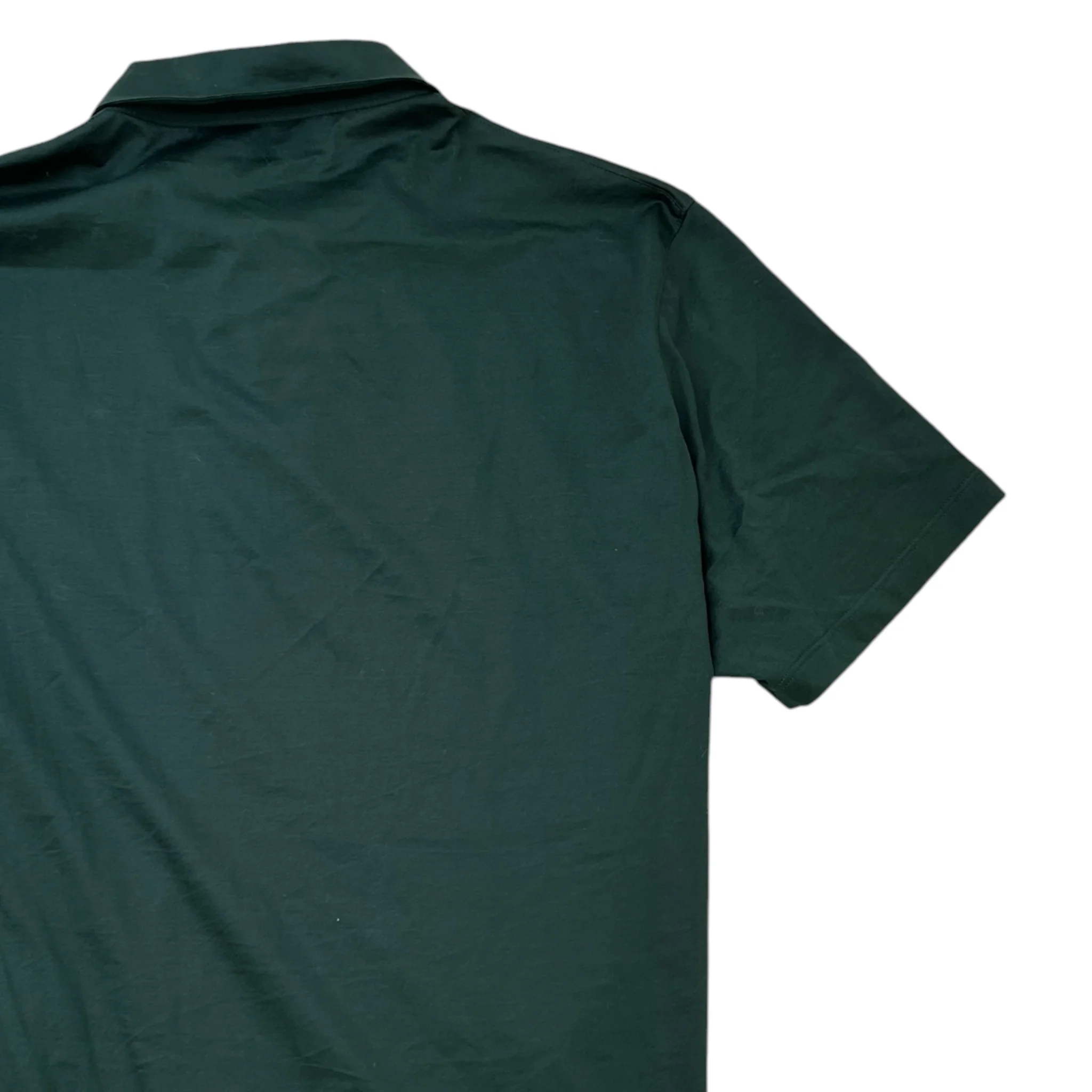 Men's Embroidered Logo Polo Shirt Green Size XXXL - Image 4