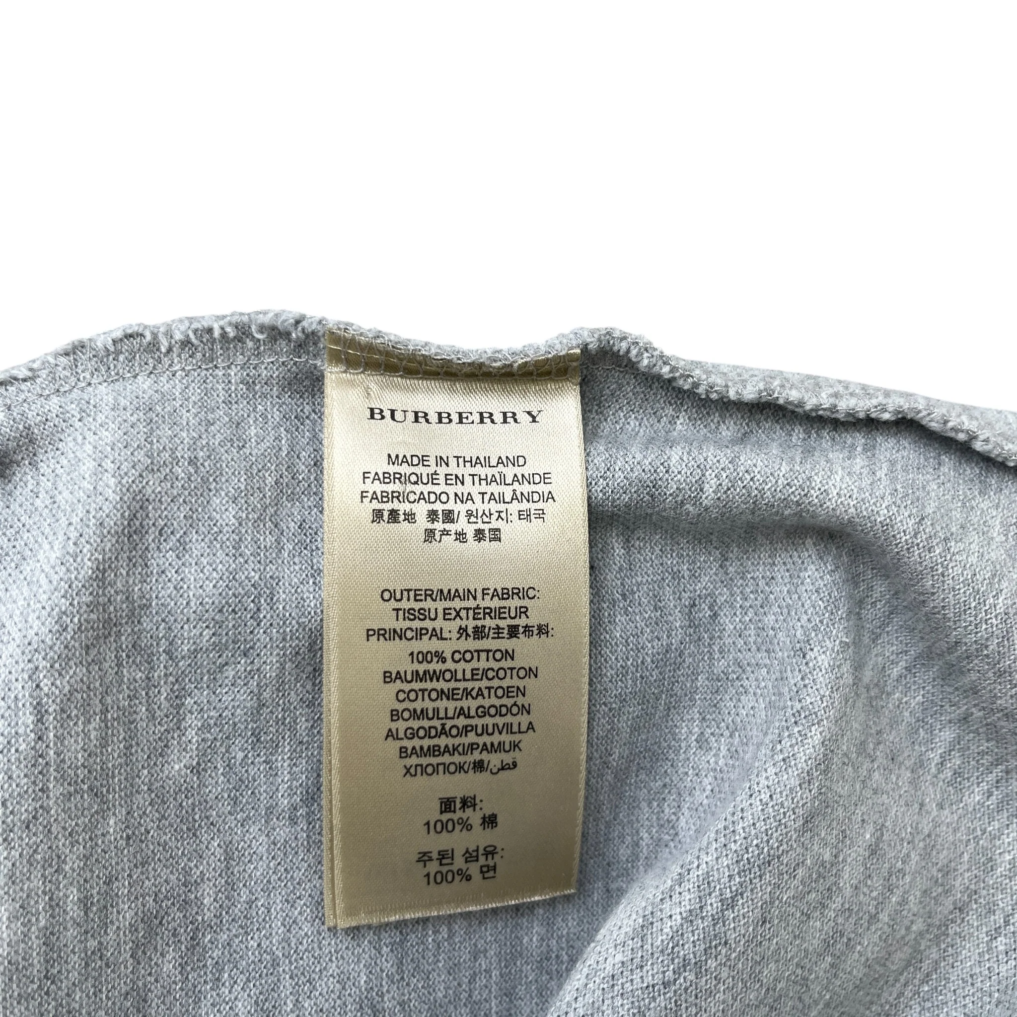 Men's Embroidered Logo Polo Shirt Grey Size M - Image 6