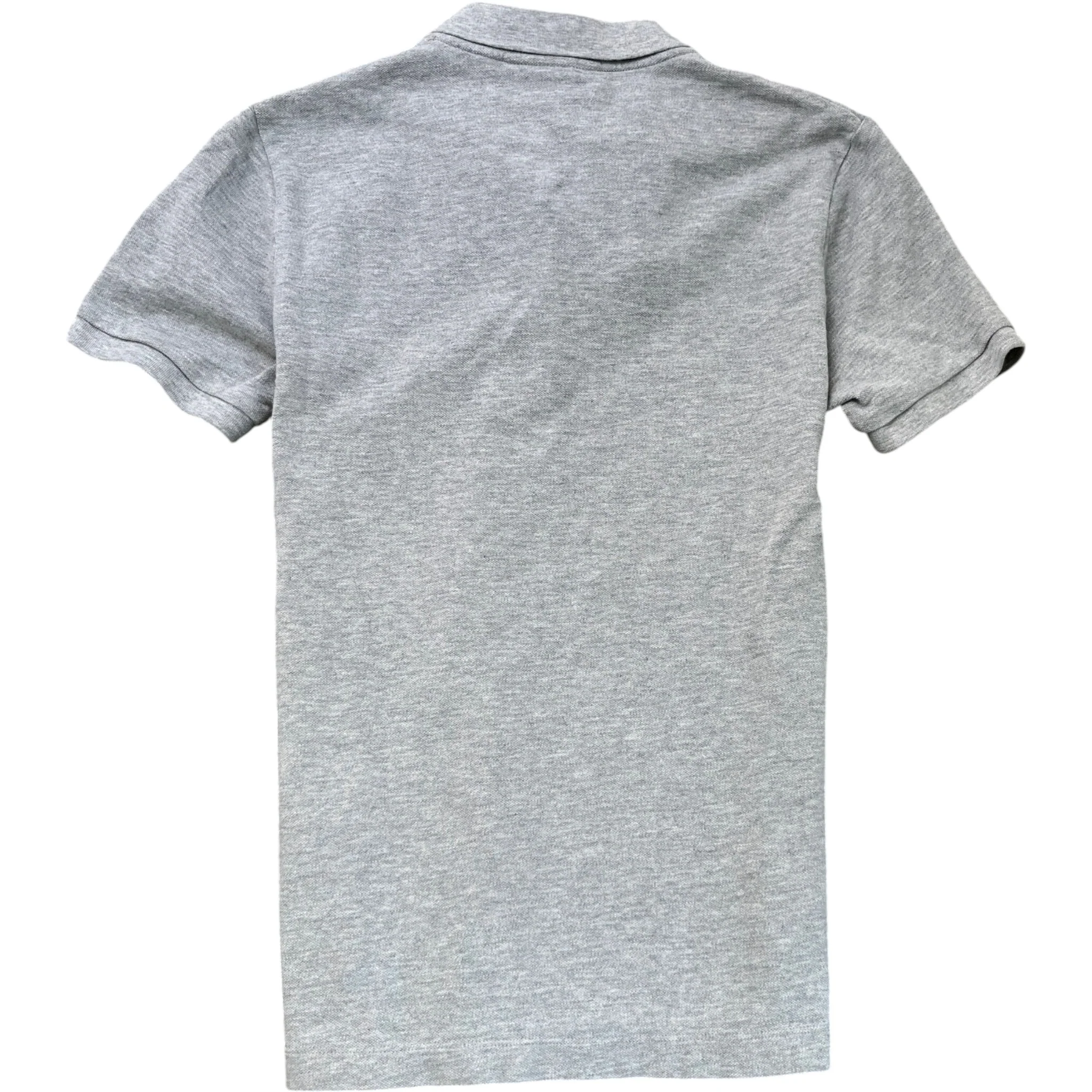Men's Embroidered Logo Polo Shirt Grey Size XS - Image 2