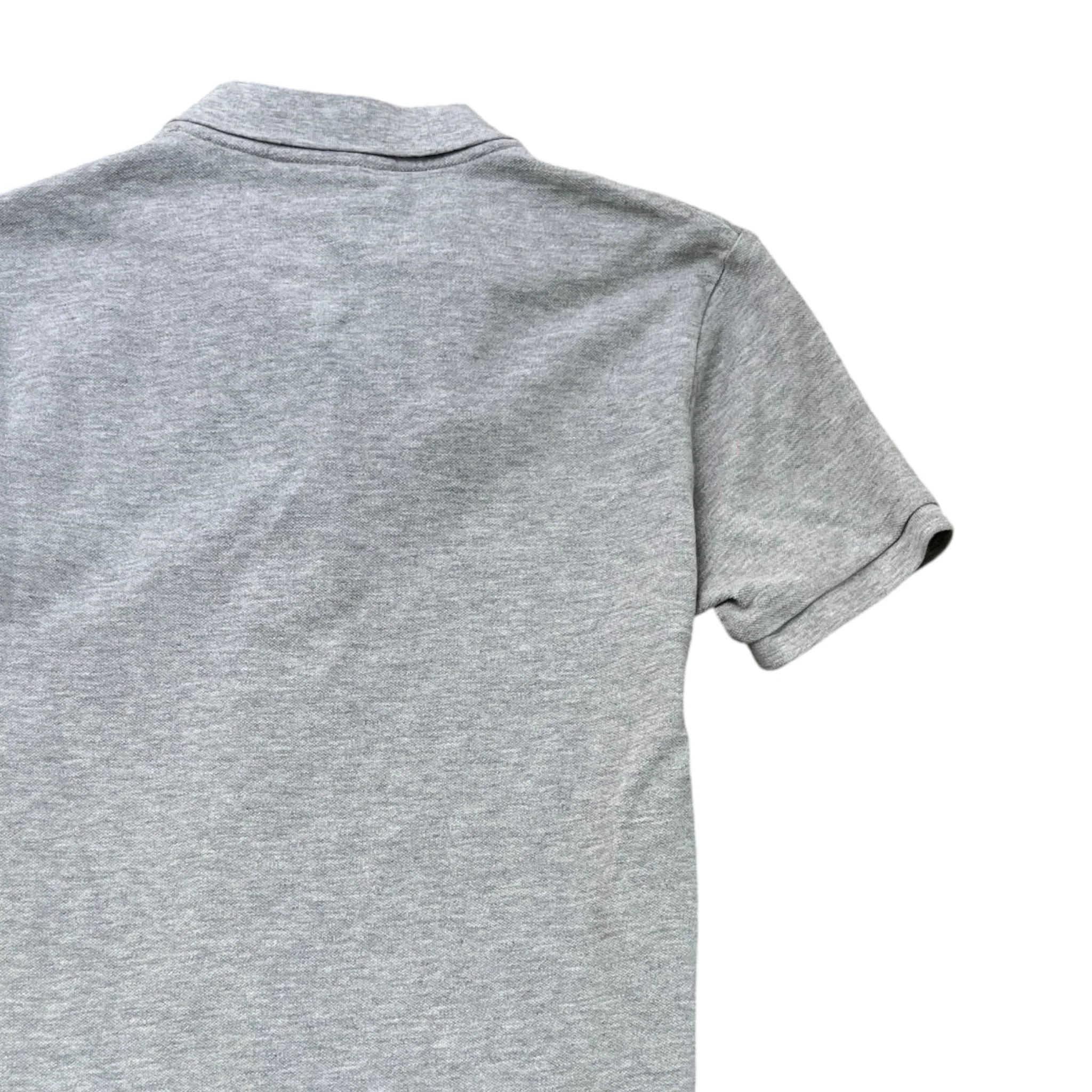 Men's Embroidered Logo Polo Shirt Grey Size XS - Image 4