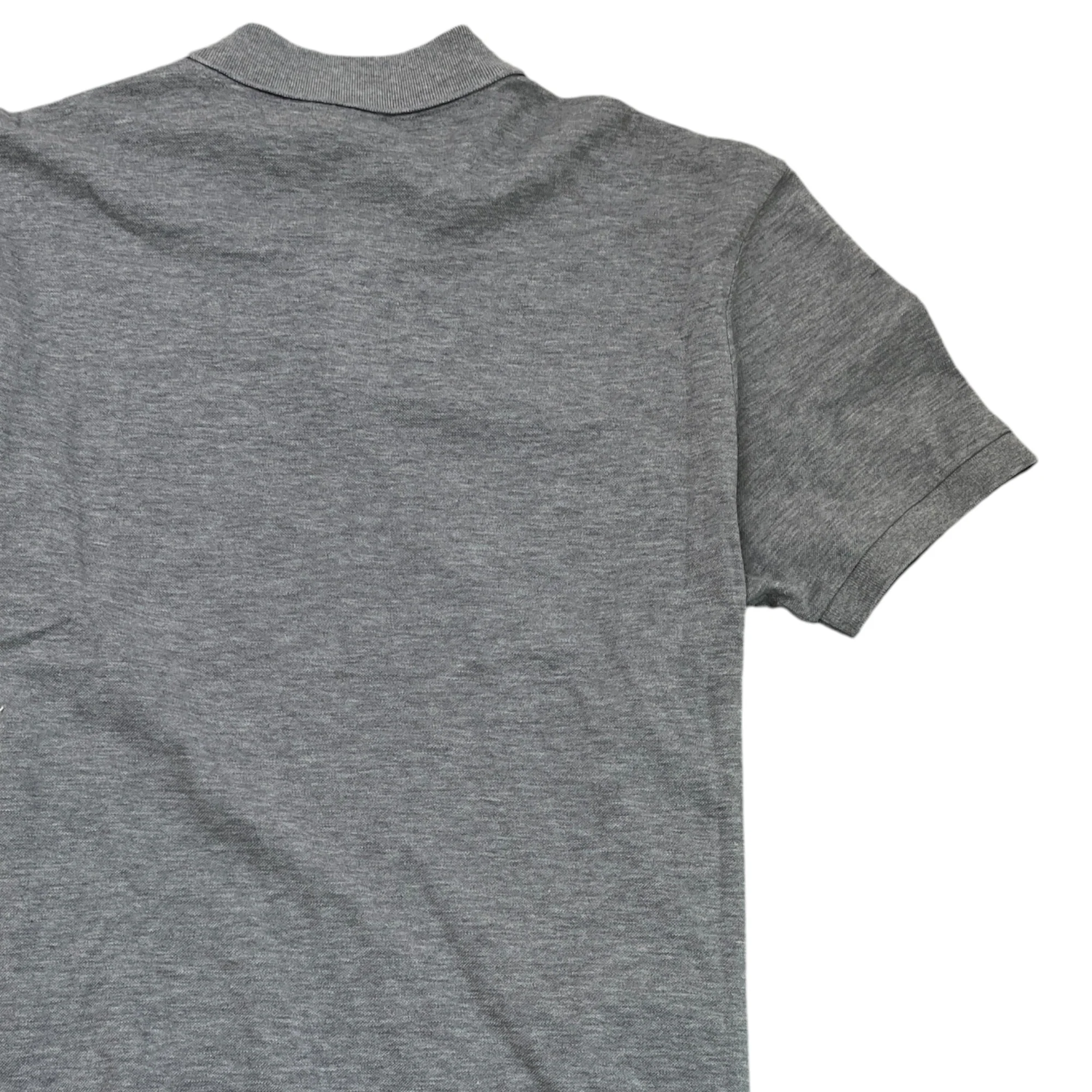 Men's Embroidered Logo Polo Shirt Grey Size XXL - Image 4