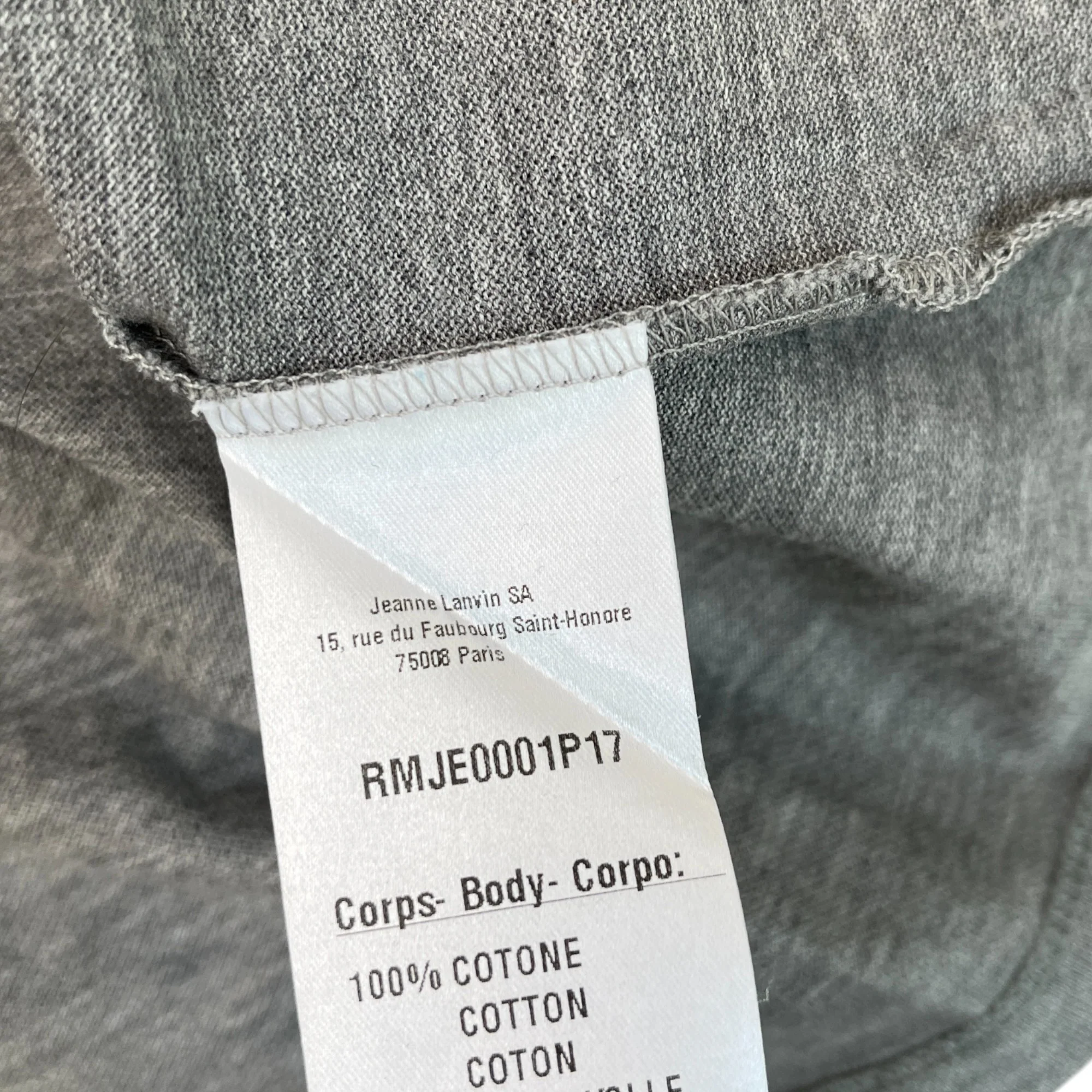 Men's Embroidered Logo Polo Shirt Grey Size XXL - Image 6