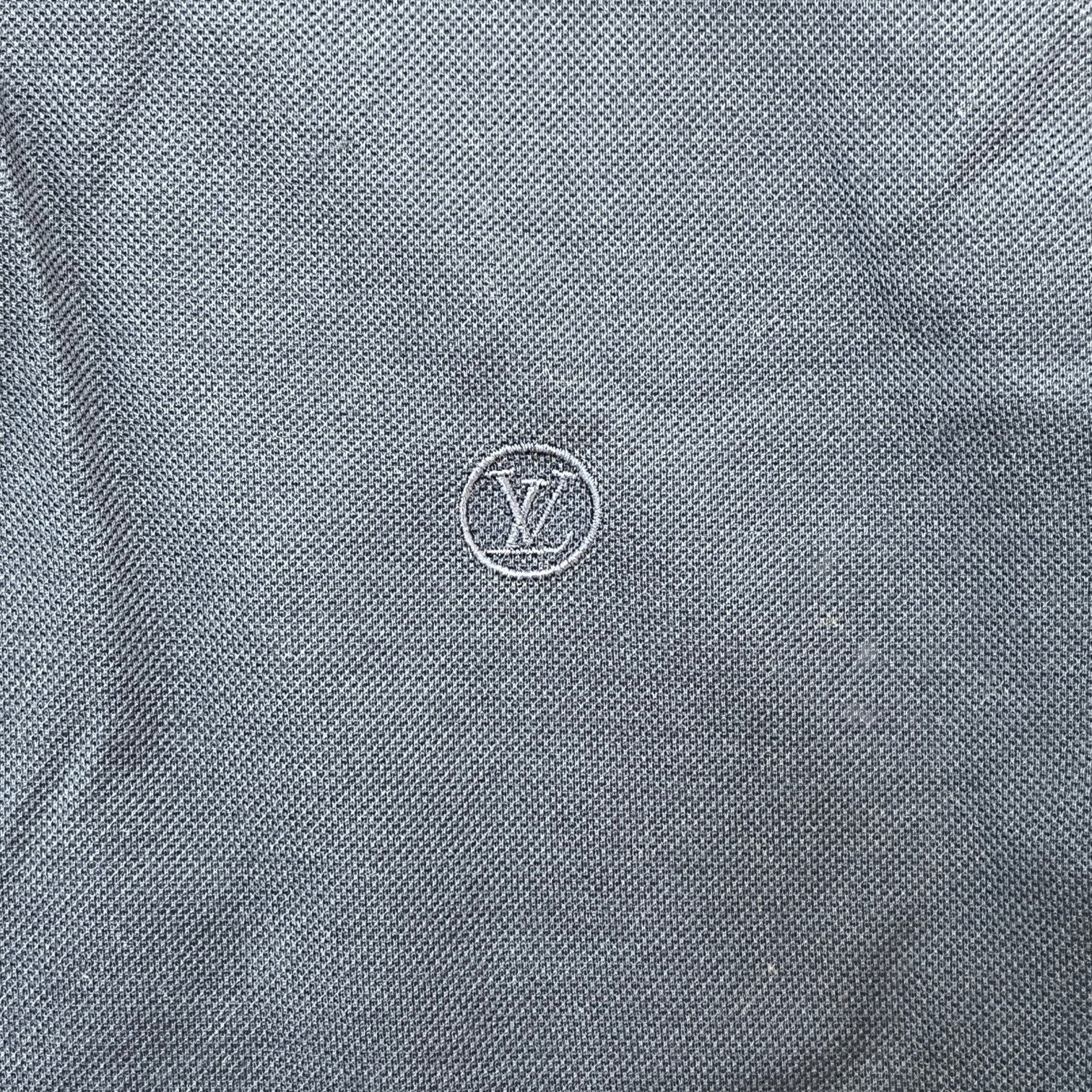 Men's Embroidered Logo Polo Shirt Navy Size M - Image 6