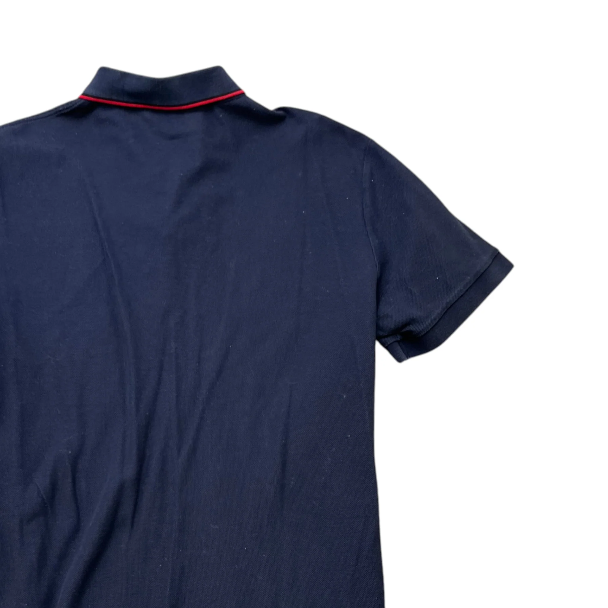 Men's Embroidered Logo Polo Shirt Navy Size XL - Image 4