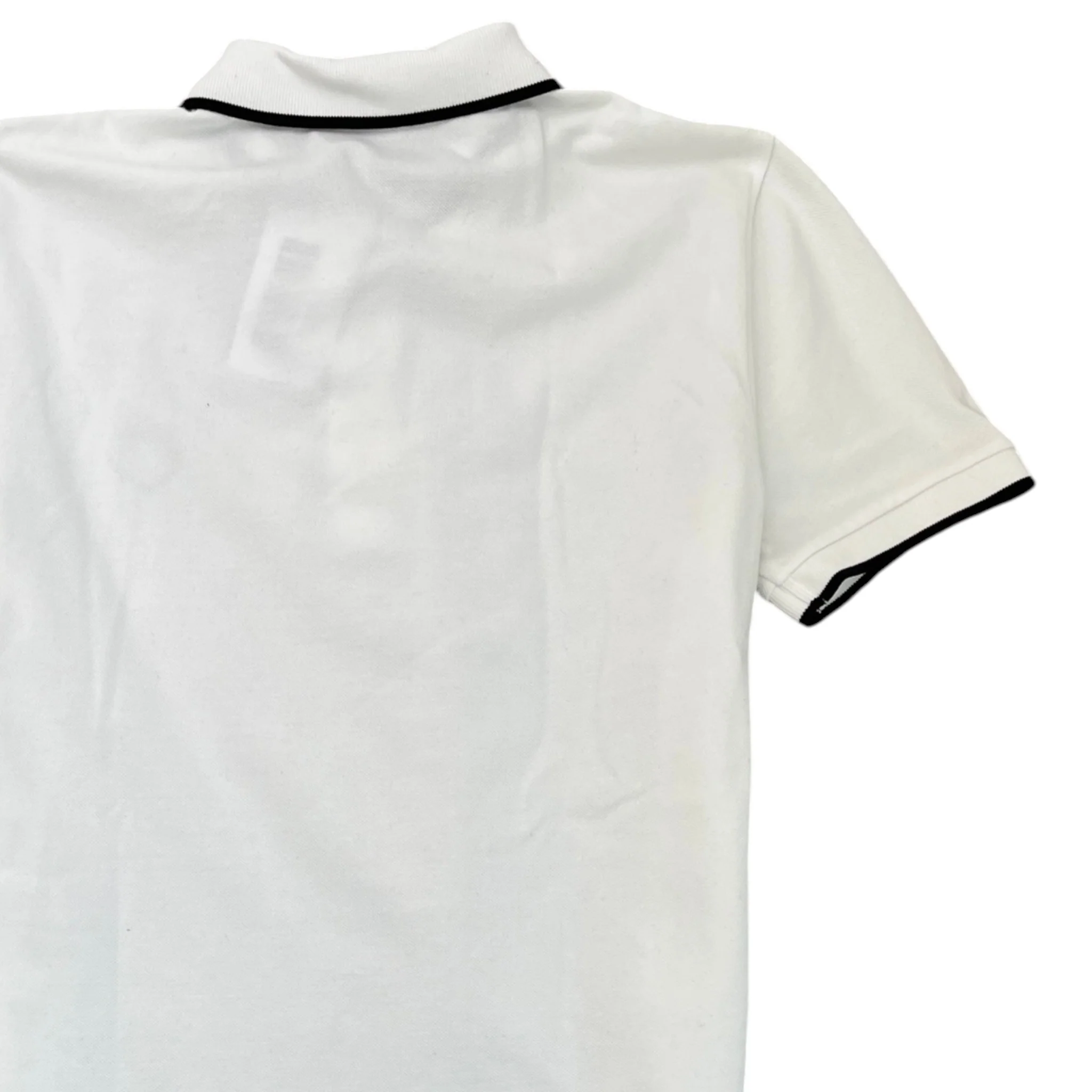 Men's Embroidered Logo Polo Shirt White Size M - Image 4