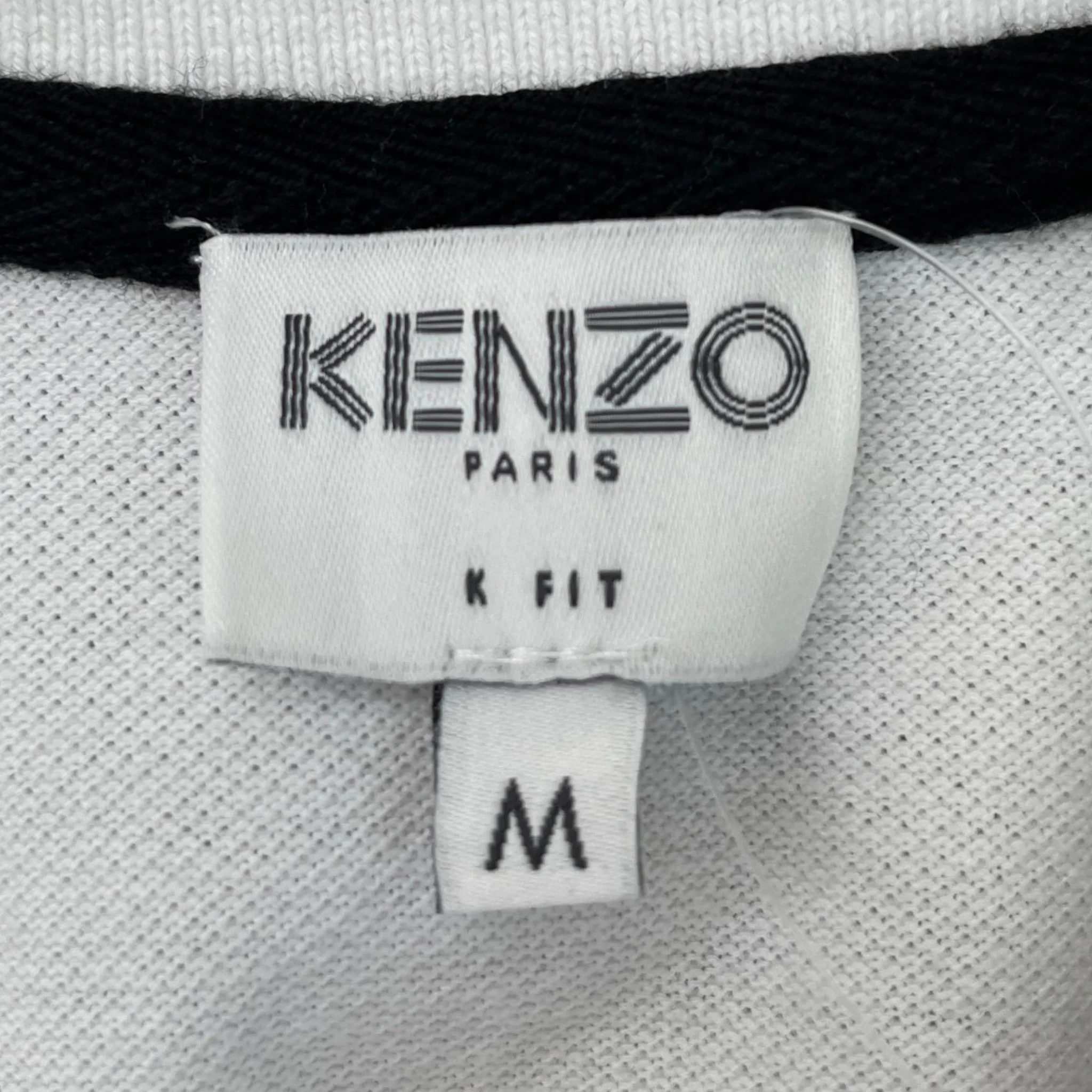 Men's Embroidered Logo Polo Shirt White Size M - Image 5