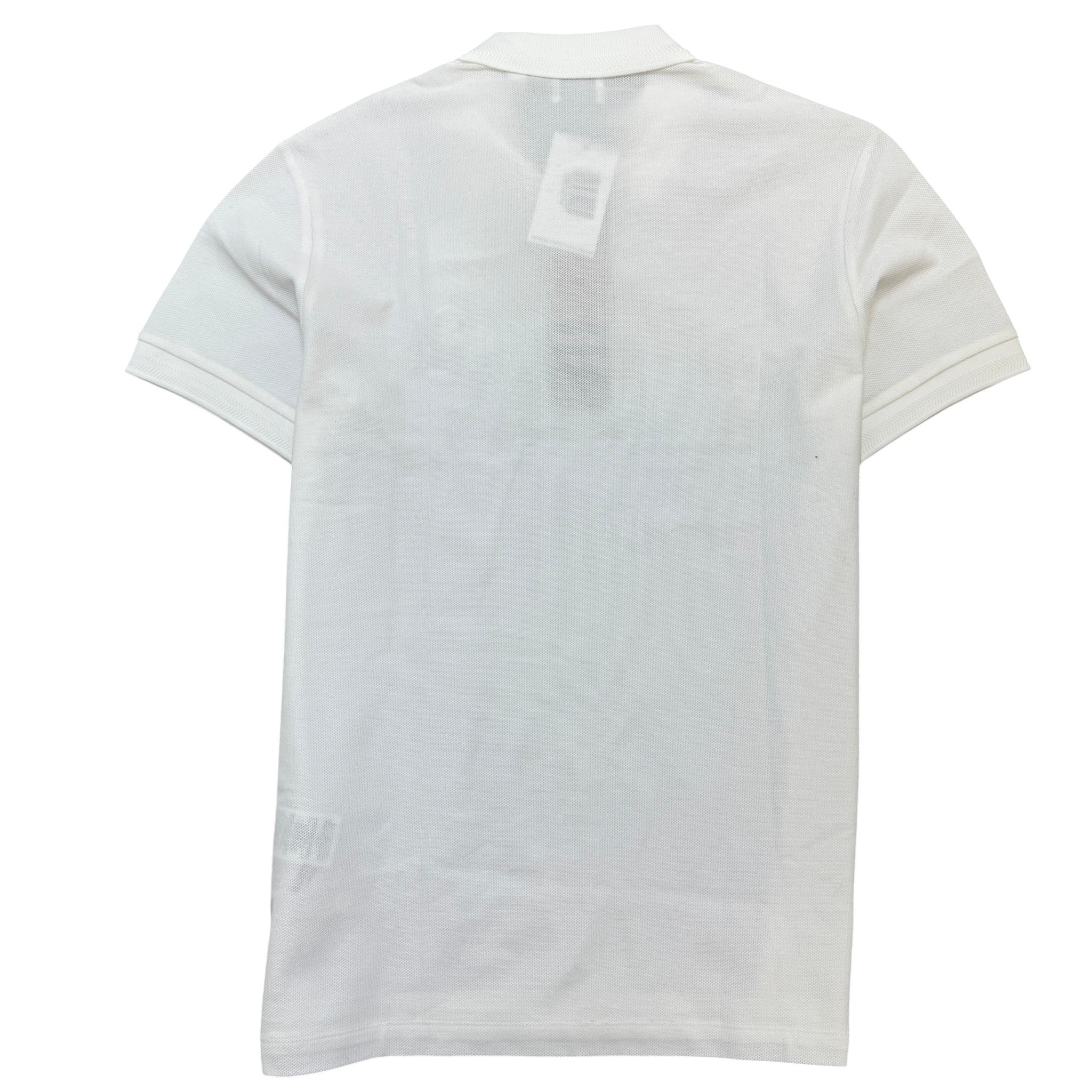 Men's Embroidered Logo Polo Shirt White Size M - Image 2