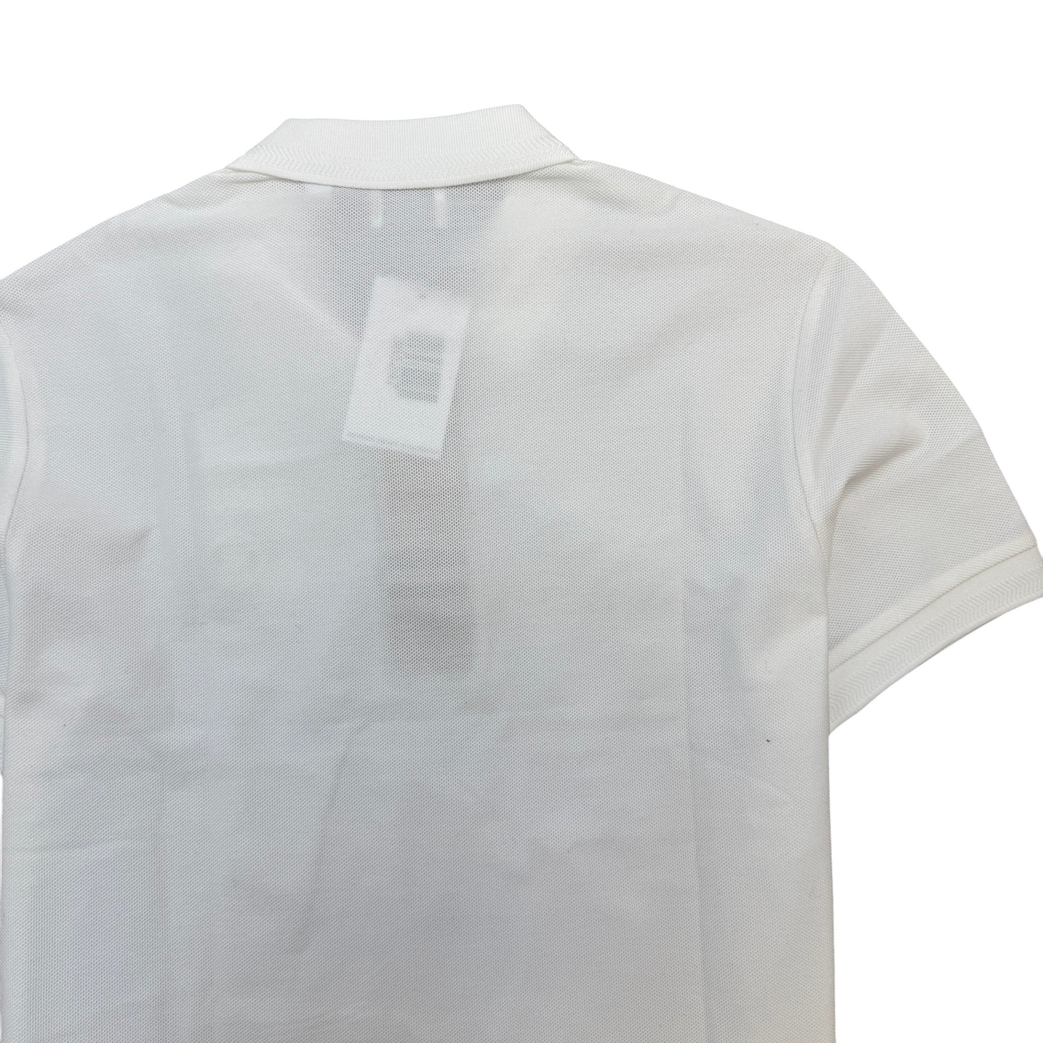 Men's Embroidered Logo Polo Shirt White Size M - Image 3