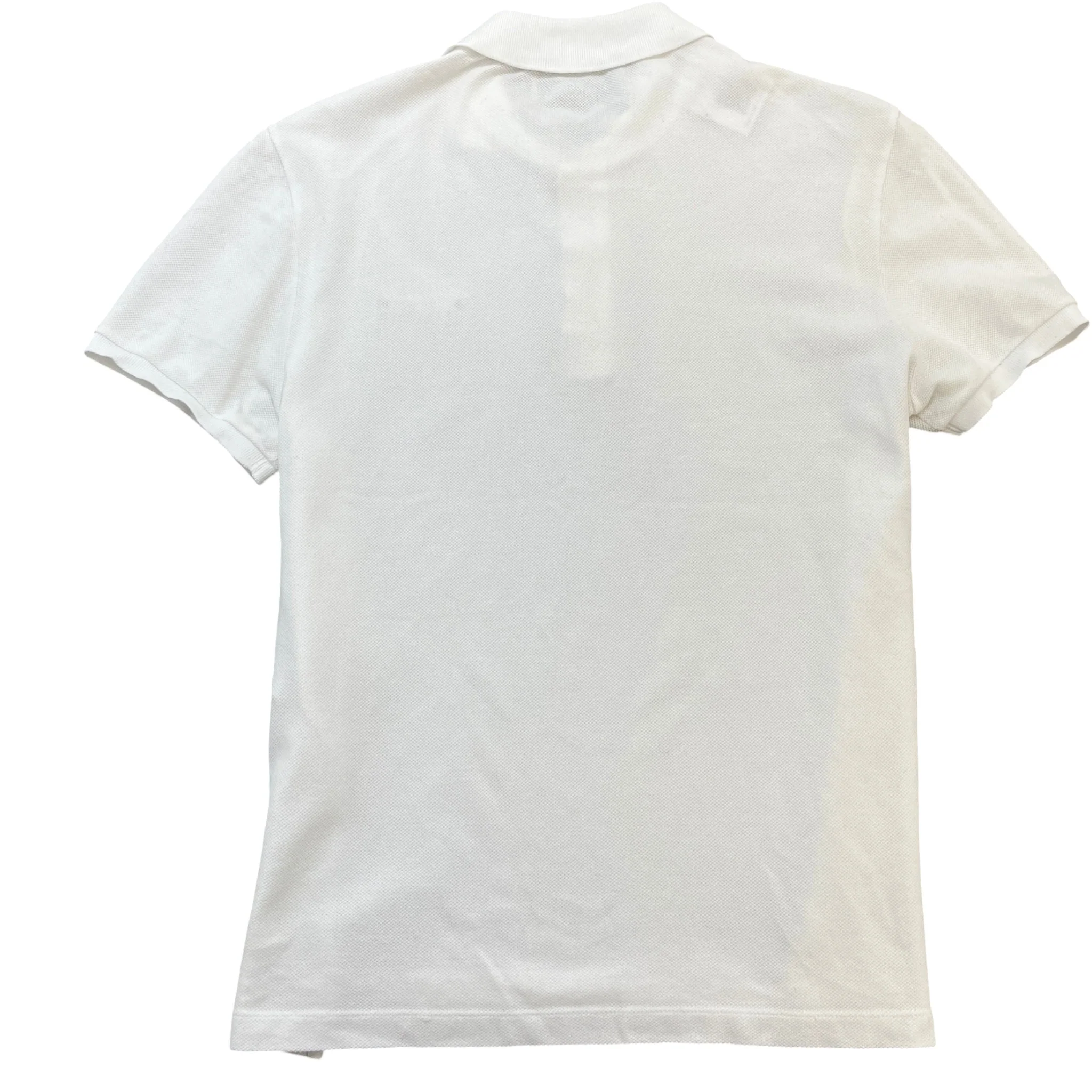 Men's Embroidered Logo Polo Shirt White Size M - Image 2