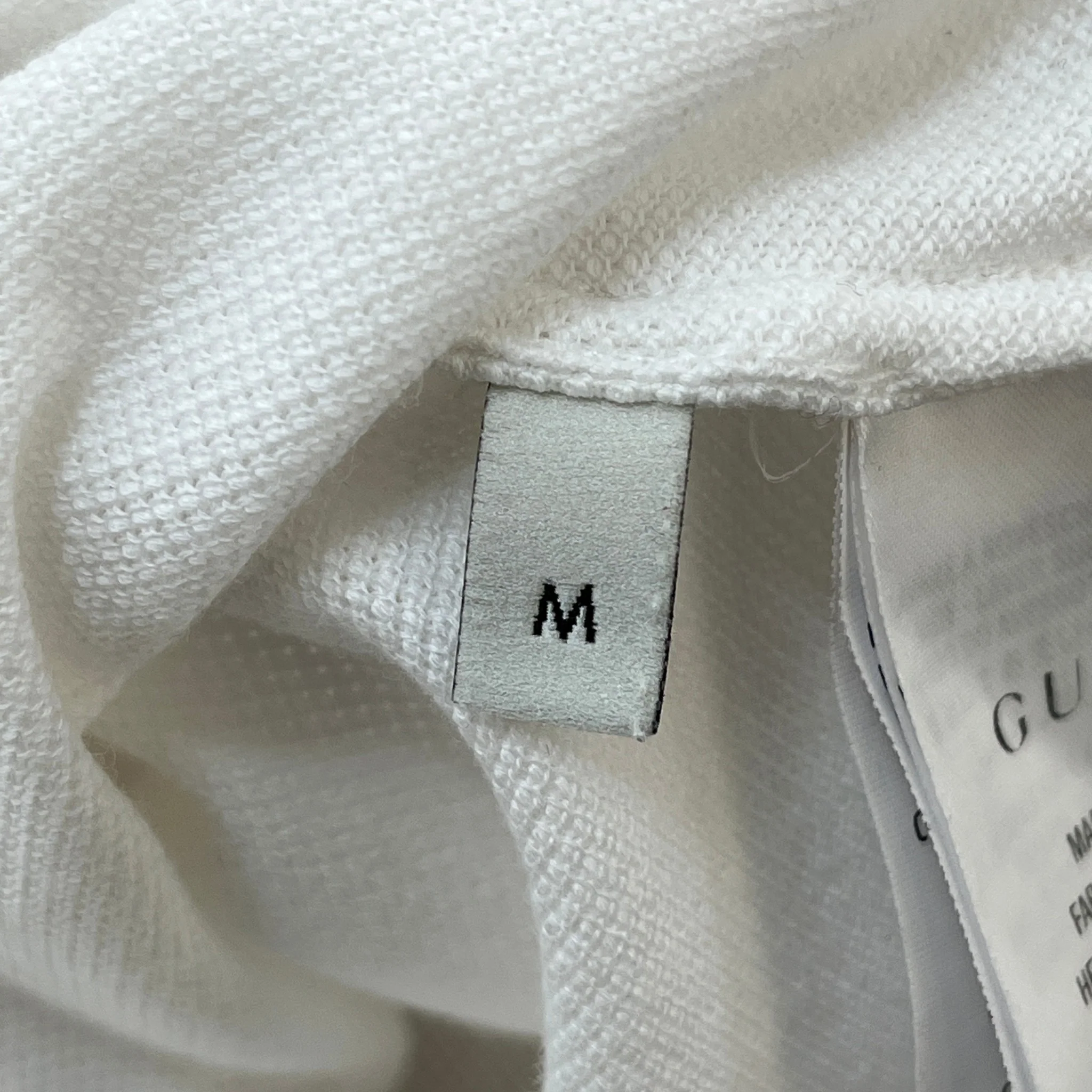 Men's Embroidered Logo Polo Shirt White Size M - Image 8