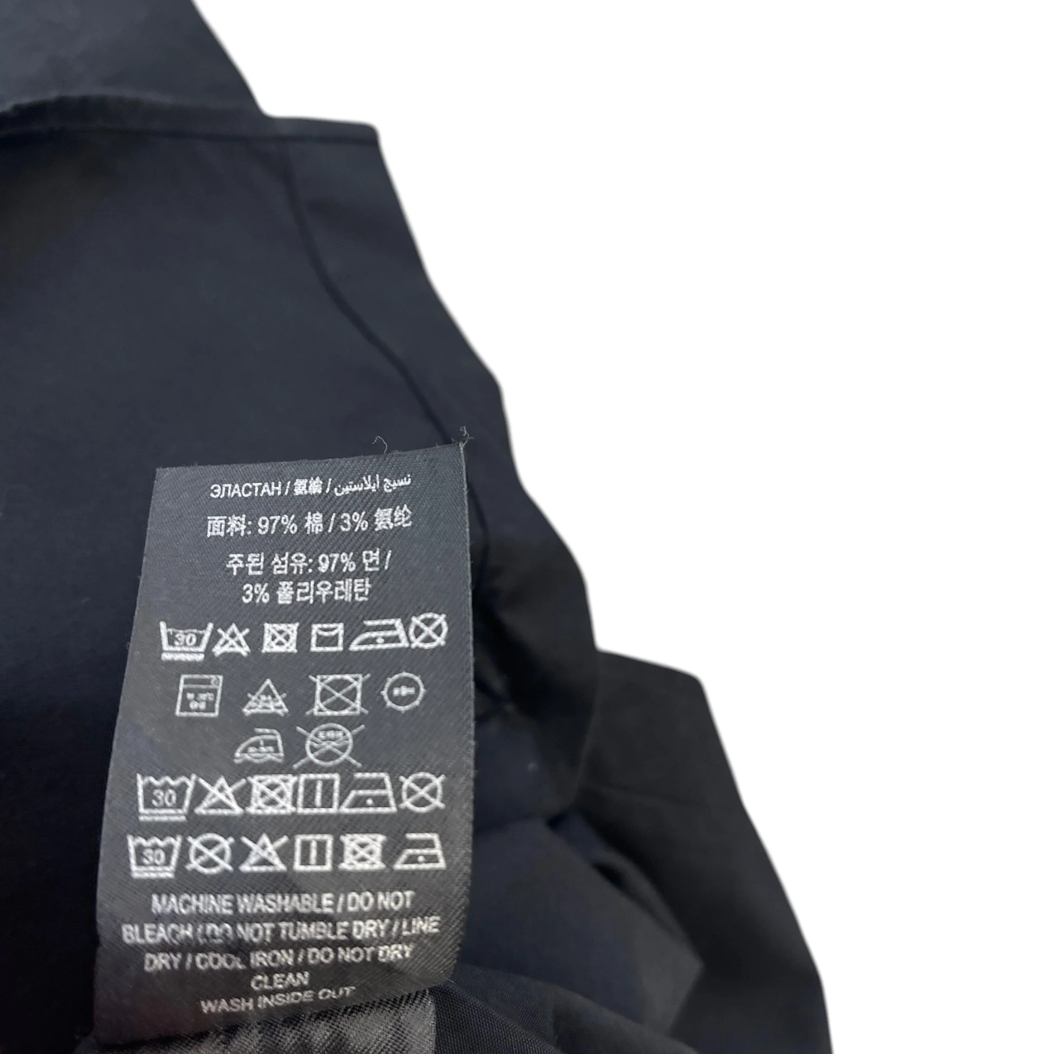 Men's Embroidered Logo Short Sleeve Shirt Black Size S - Image 10