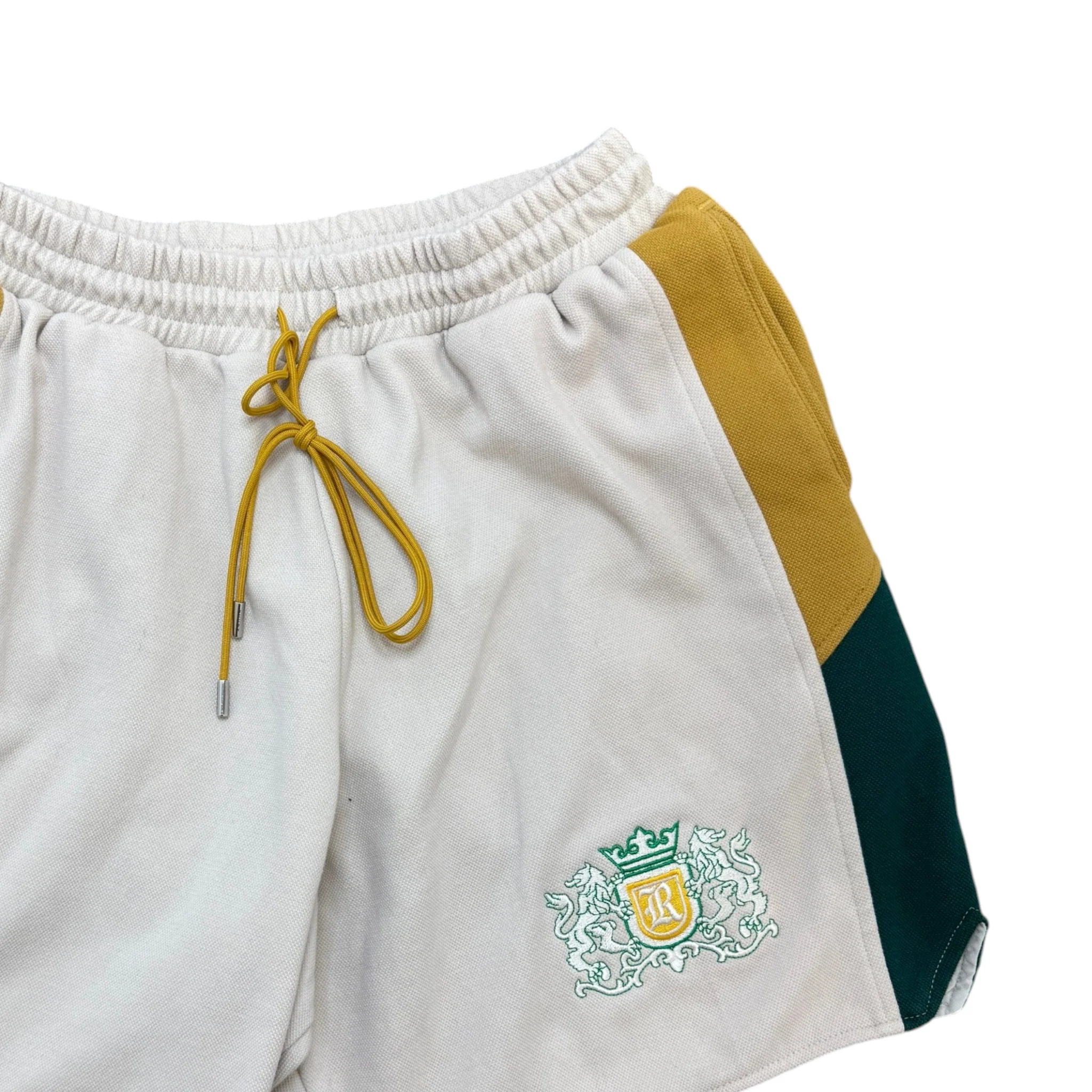 Men's Embroidered Logo Shorts Cream Size M - Image 4