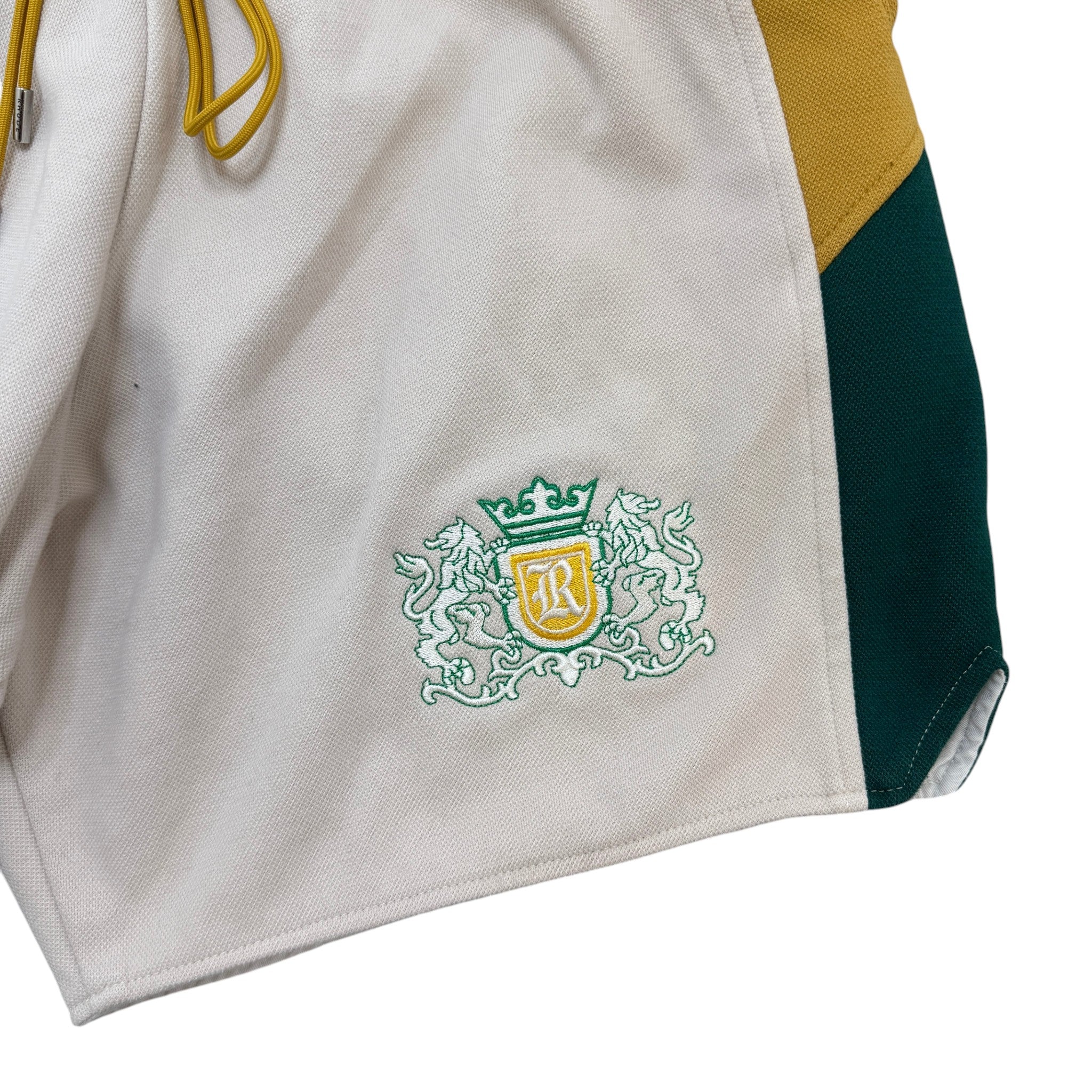 Men's Embroidered Logo Shorts Cream Size M - Image 5