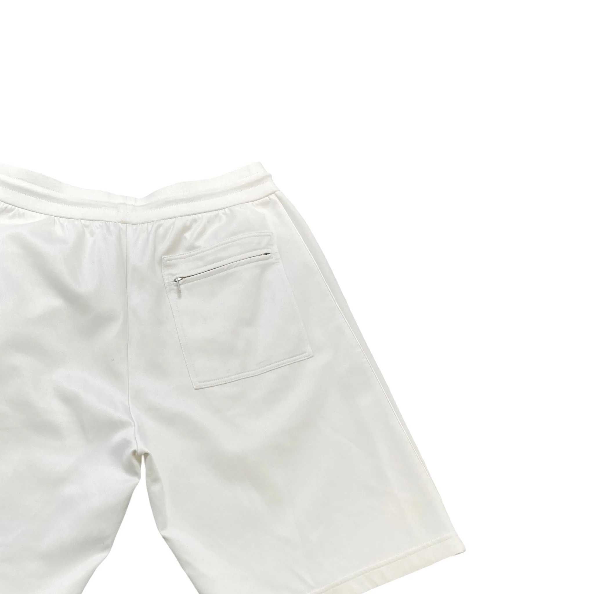 Men's Embroidered Logo Shorts White Size L - Image 4