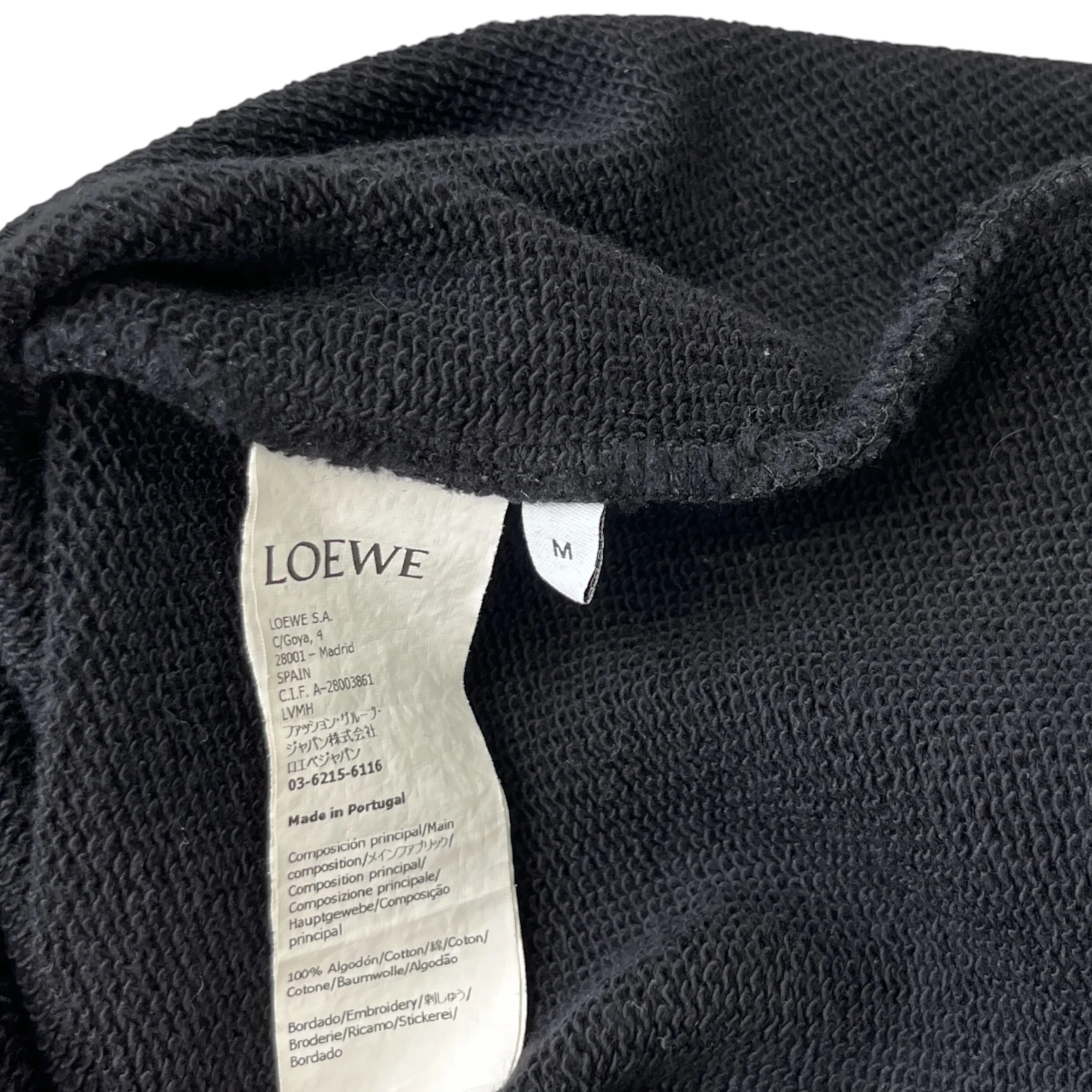 Men's Embroidered Logo Sweatshirt Black Size M - Image 6