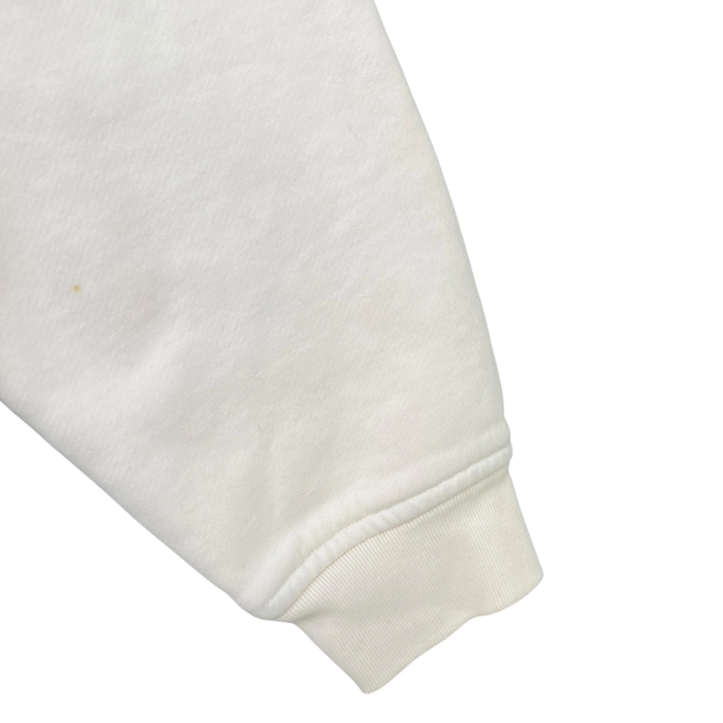 Men's Embroidered Logo Sweatshirt Cream Size S - Image 5