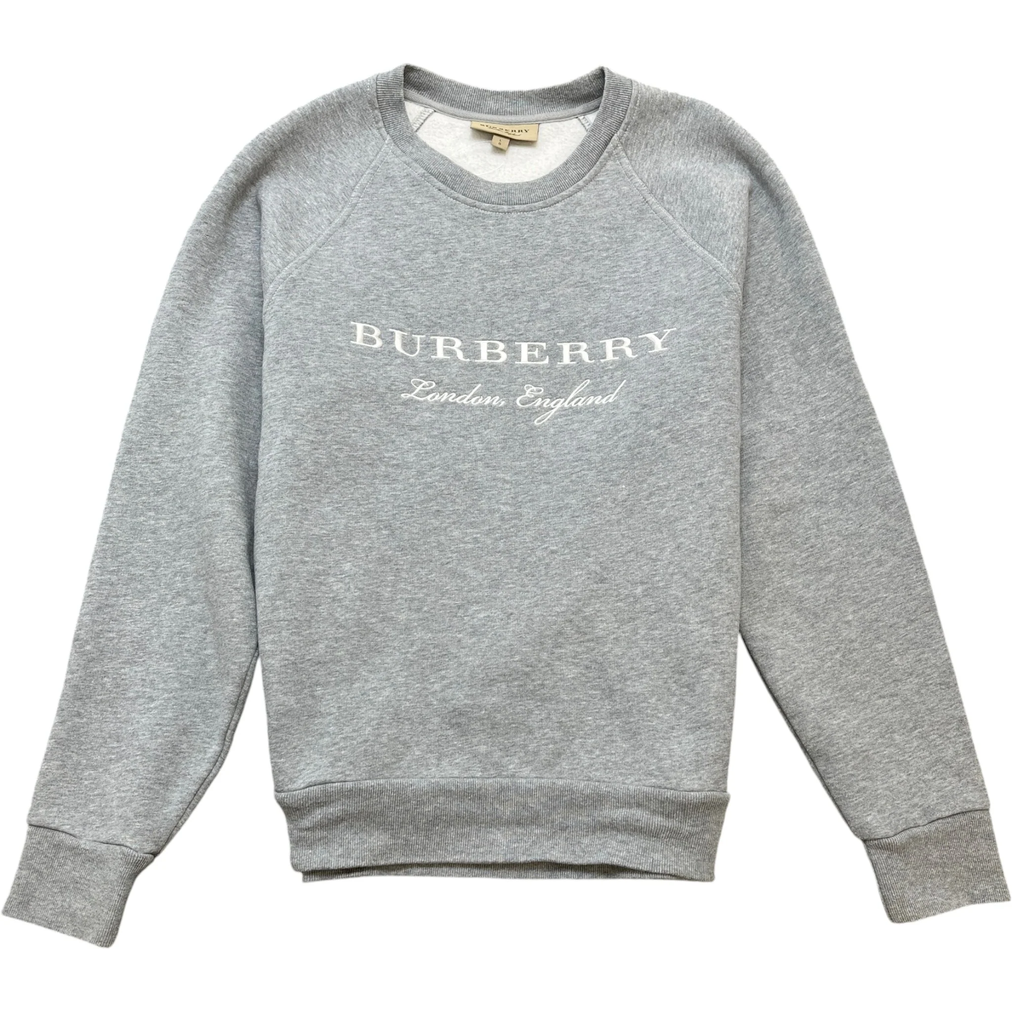 Men's Embroidered Logo Sweatshirt Grey Size L