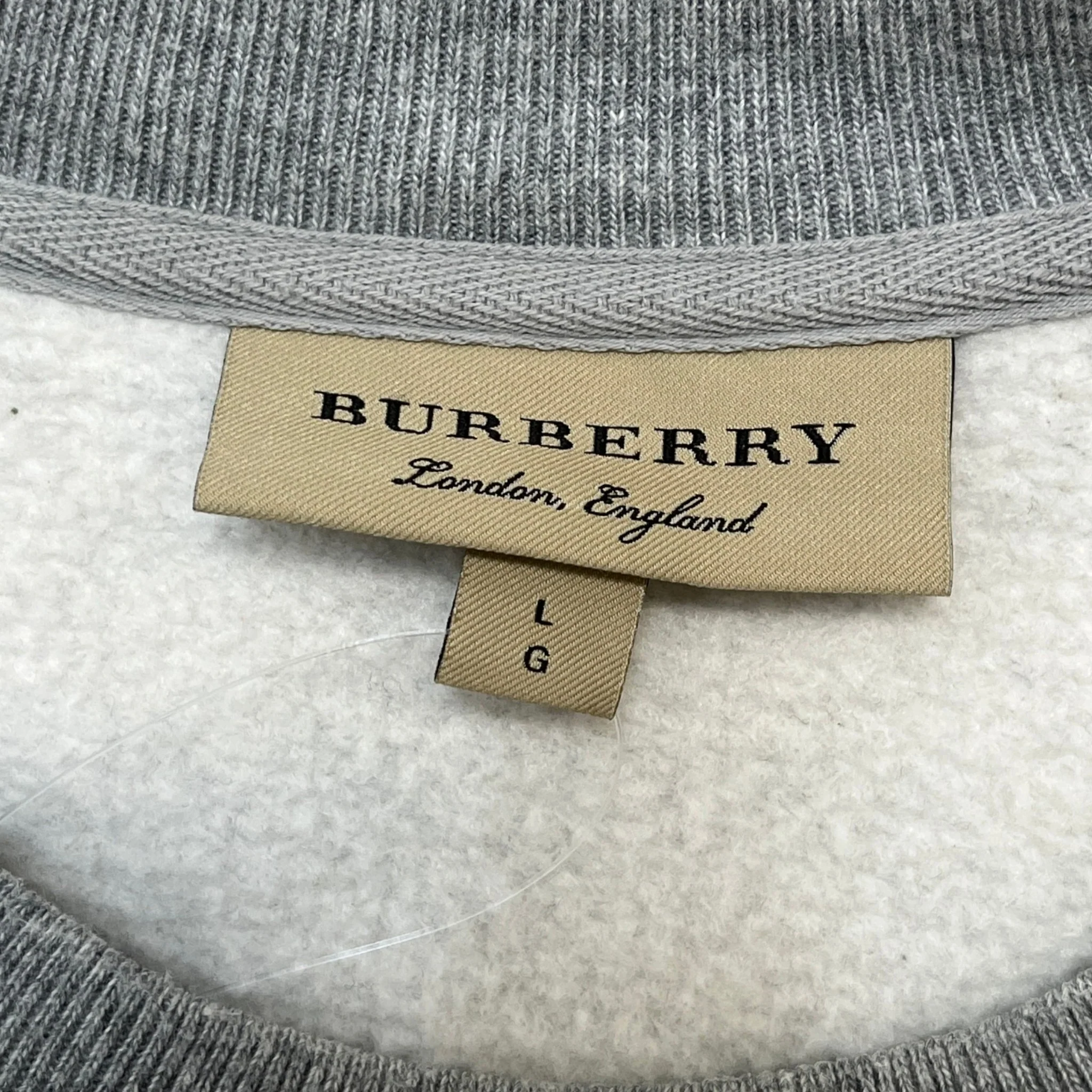 Men's Embroidered Logo Sweatshirt Grey Size L - Image 6