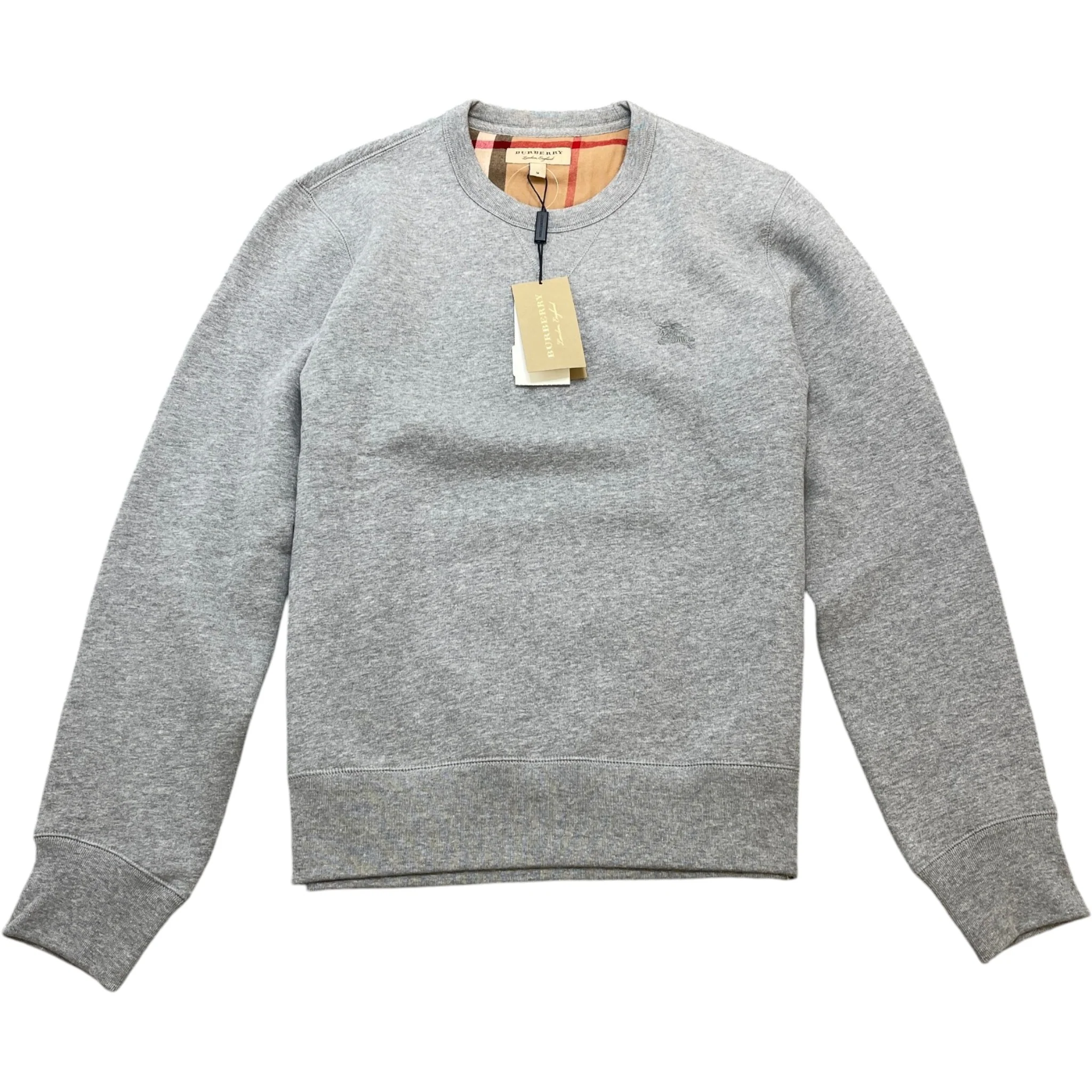 Men's Embroidered Logo Sweatshirt Grey Size M