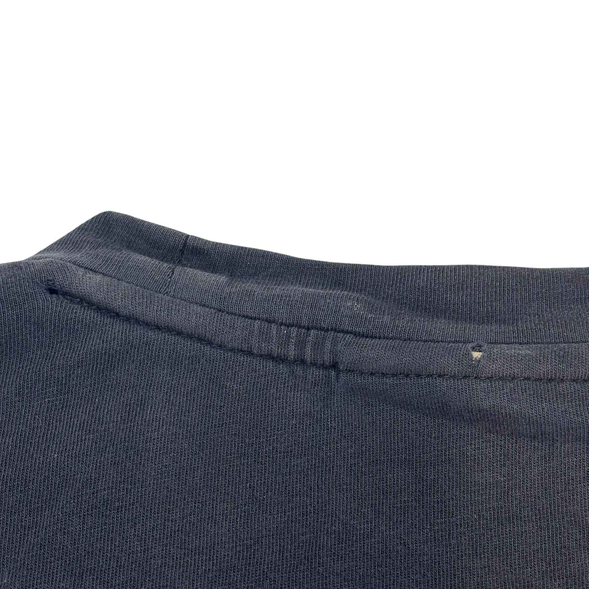 Men's Embroidered Logo T-Shirt Black Size M - Image 9