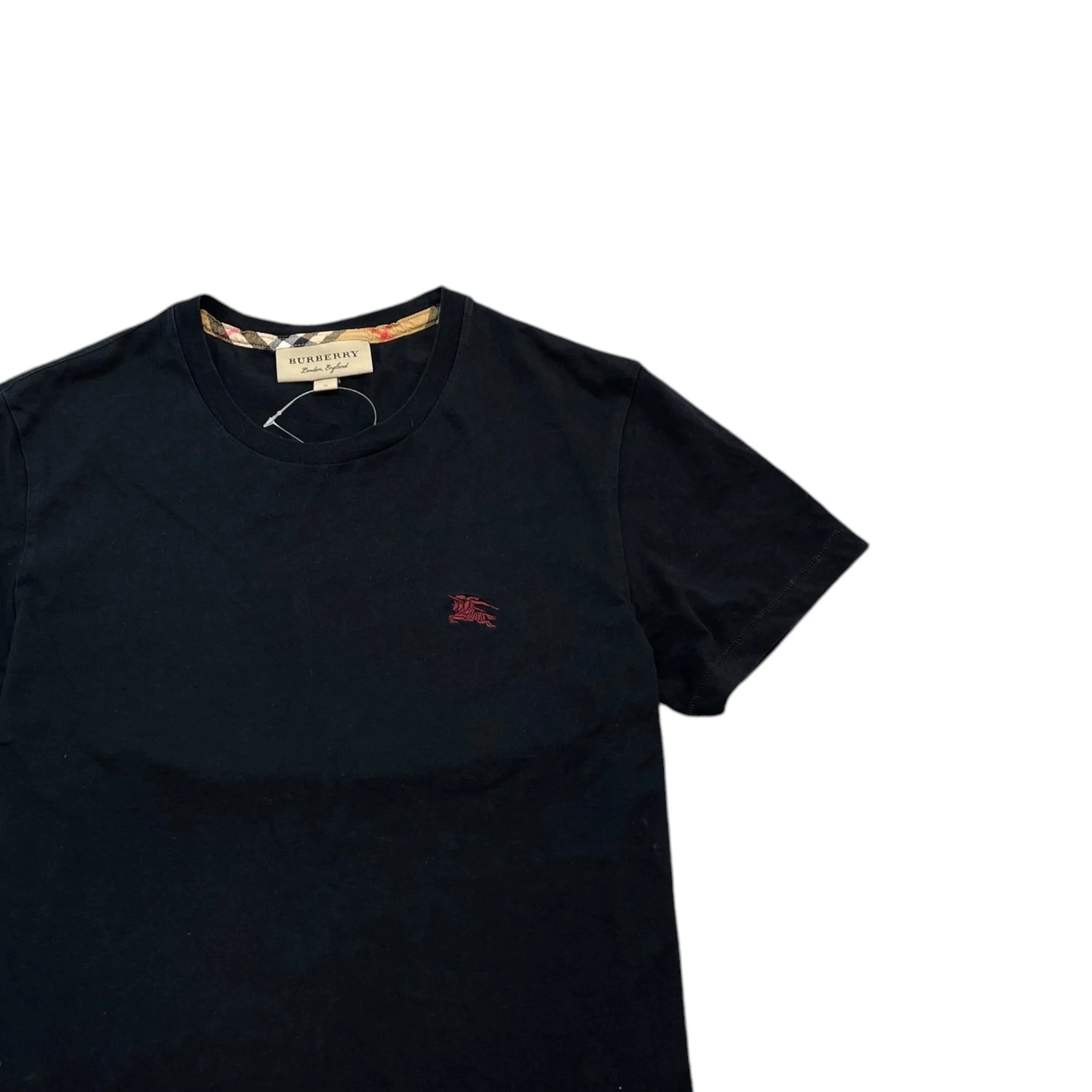 Men's Embroidered Logo T-Shirt Black Size M - Image 3