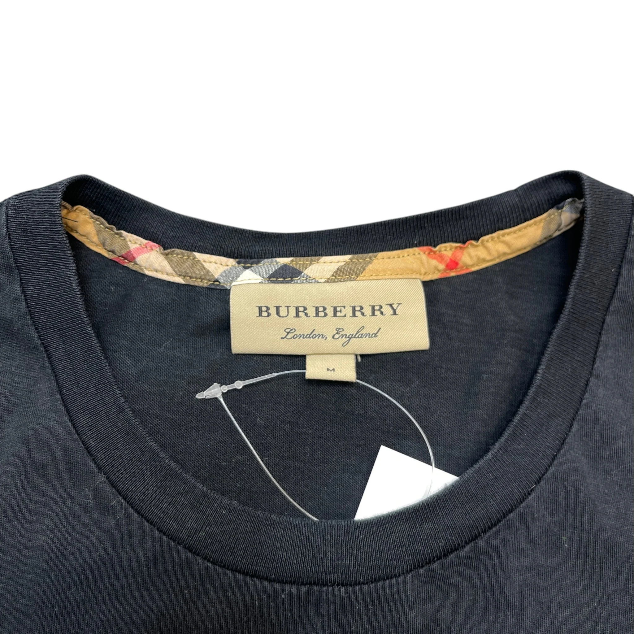 Men's Embroidered Logo T-Shirt Black Size M - Image 5