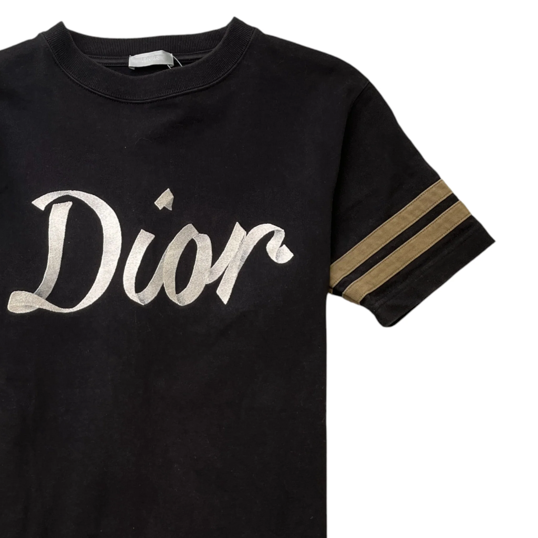 Men's Embroidered Logo T-Shirt Black Size XS - Image 3