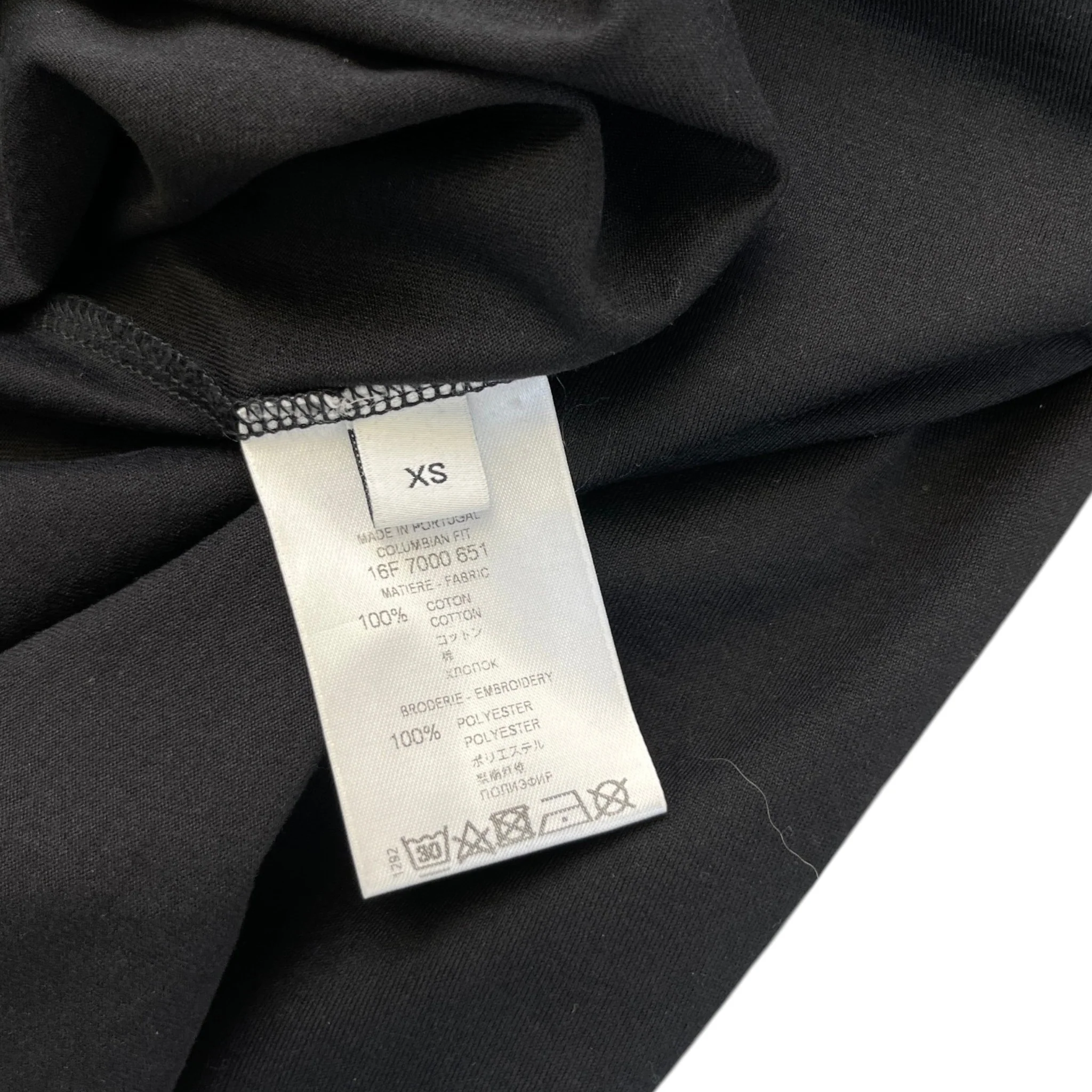 Men's Embroidered Logo T-Shirt Black Size XS - Image 6