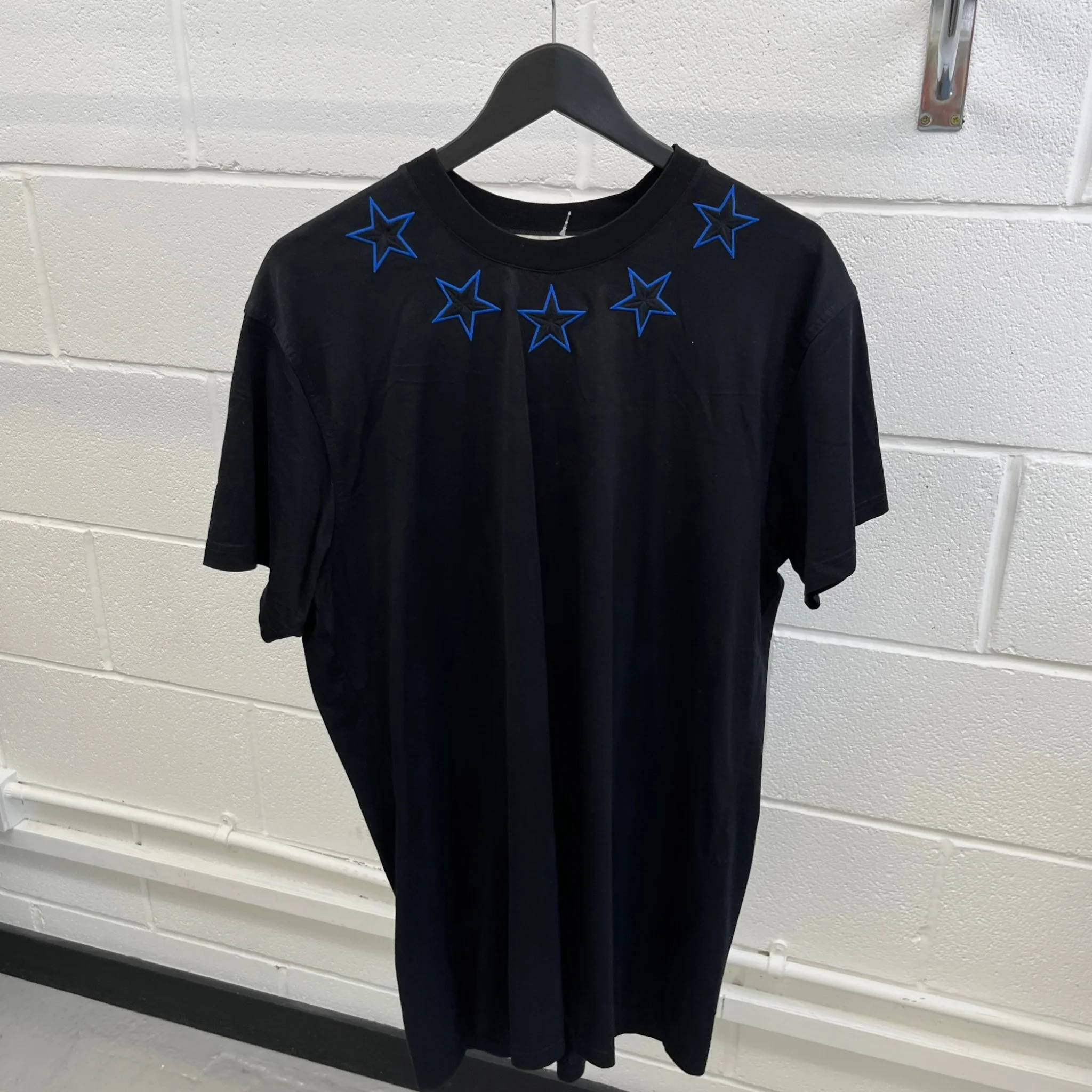 Men's Embroidered Logo T-Shirt Black Size XS - Image 8