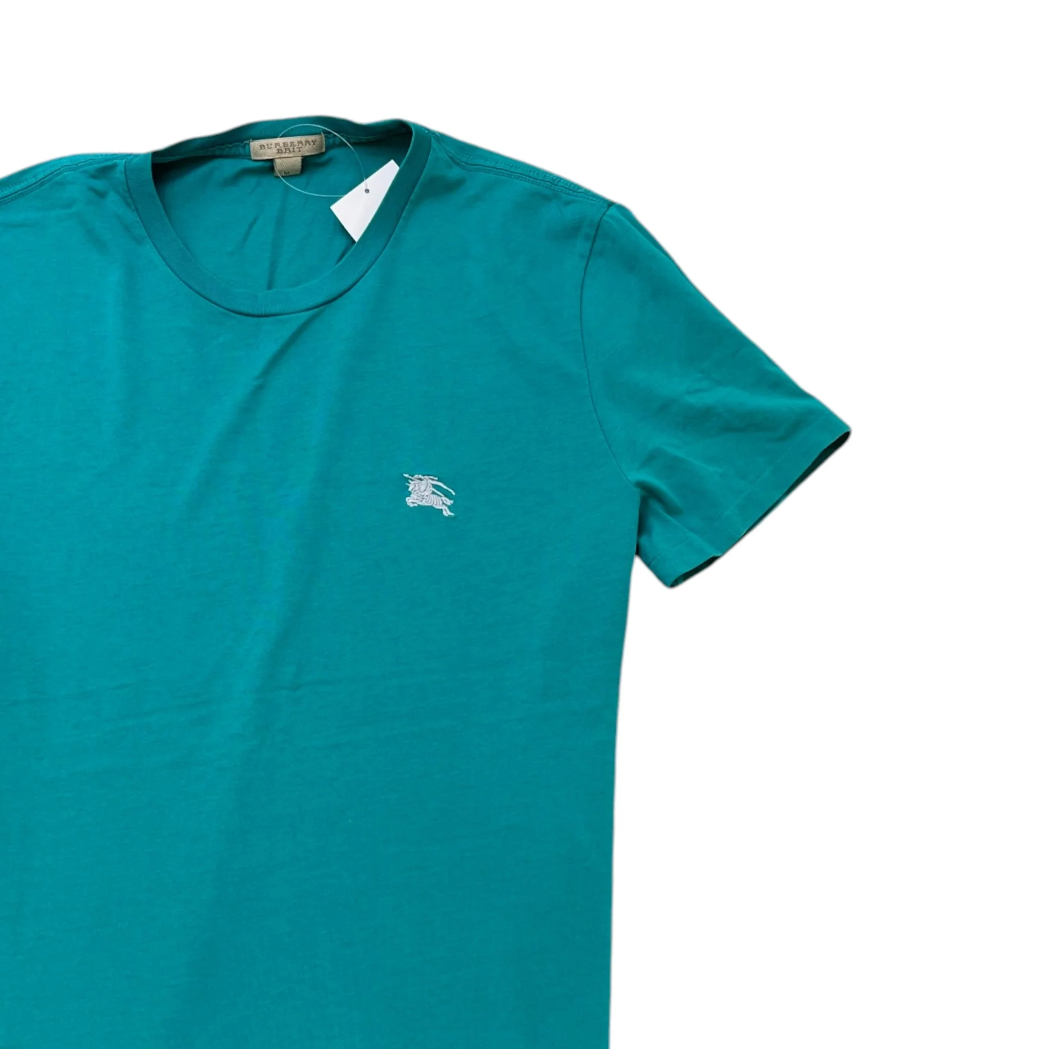 Men's Embroidered Logo T-Shirt Blue Size M - Image 3