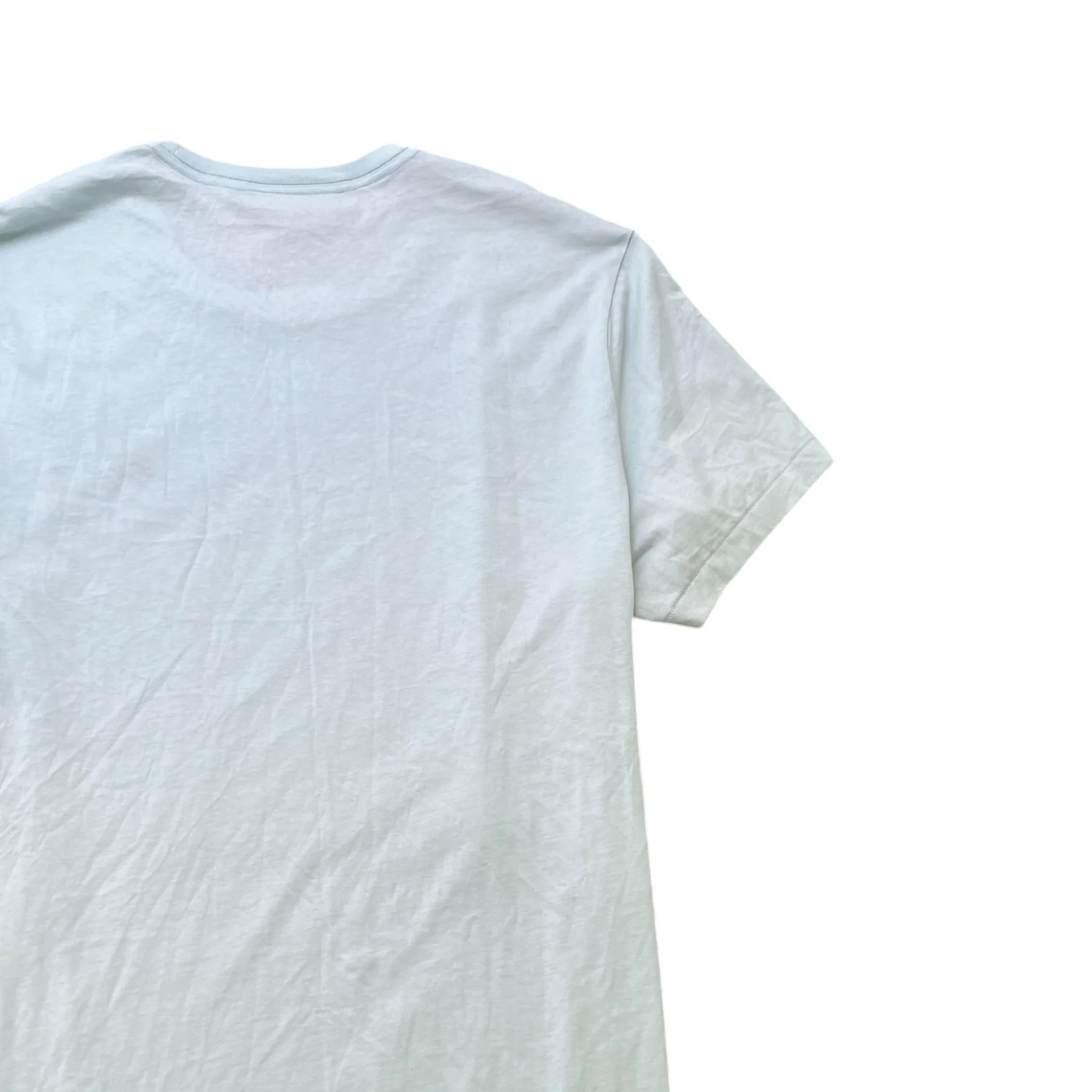 Men's Embroidered Logo T-Shirt Blue Size XL - Image 4