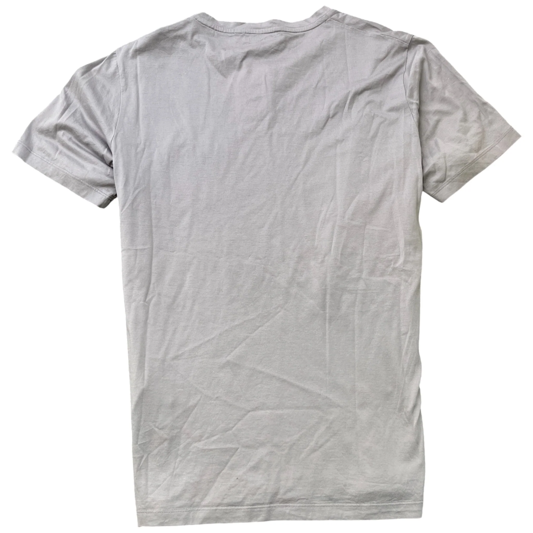 Men's Embroidered Logo T-Shirt Grey Size L - Image 2