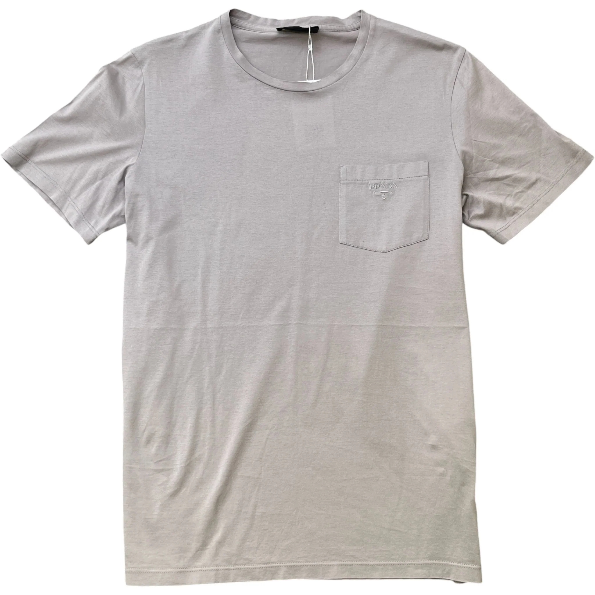 Men's Embroidered Logo T-Shirt Grey Size M
