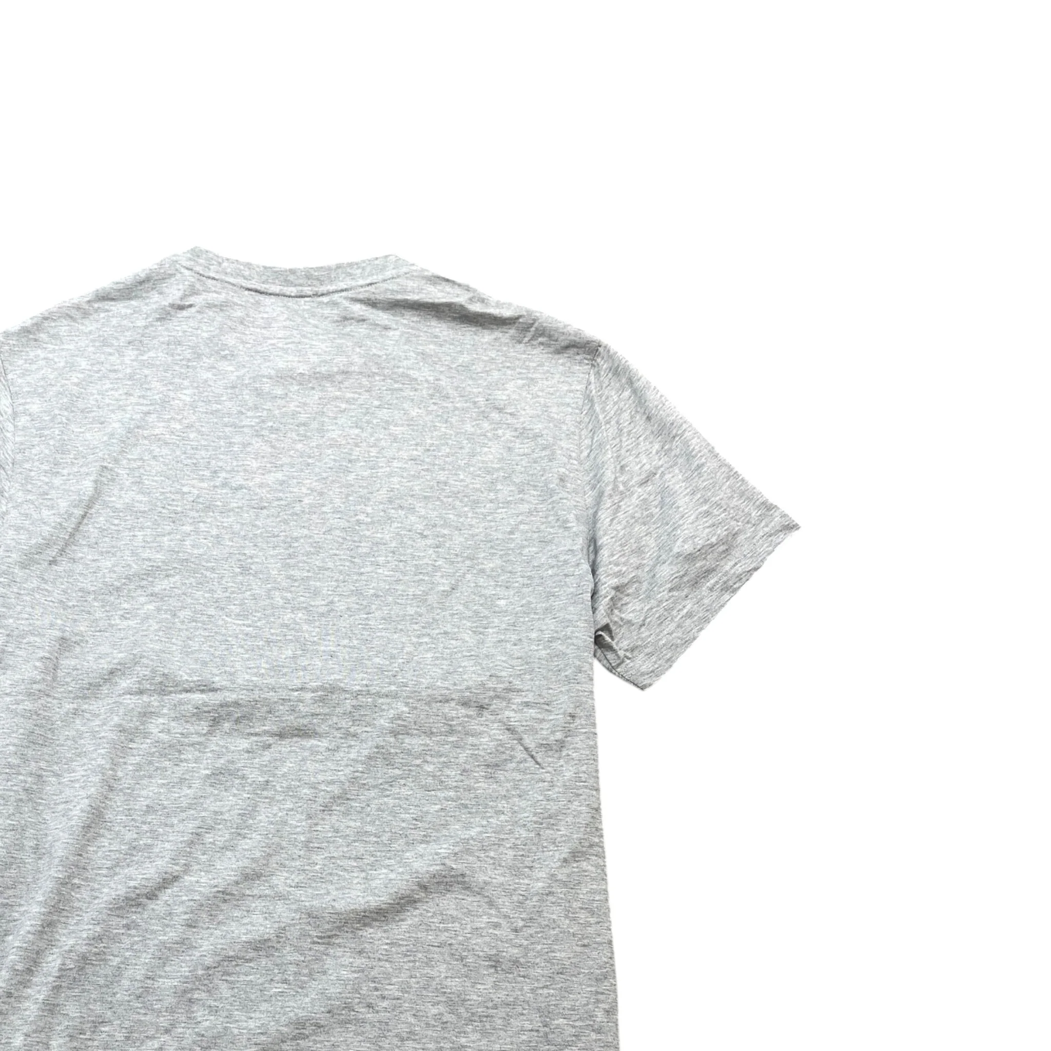Men's Embroidered Logo T-Shirt Grey Size S - Image 4