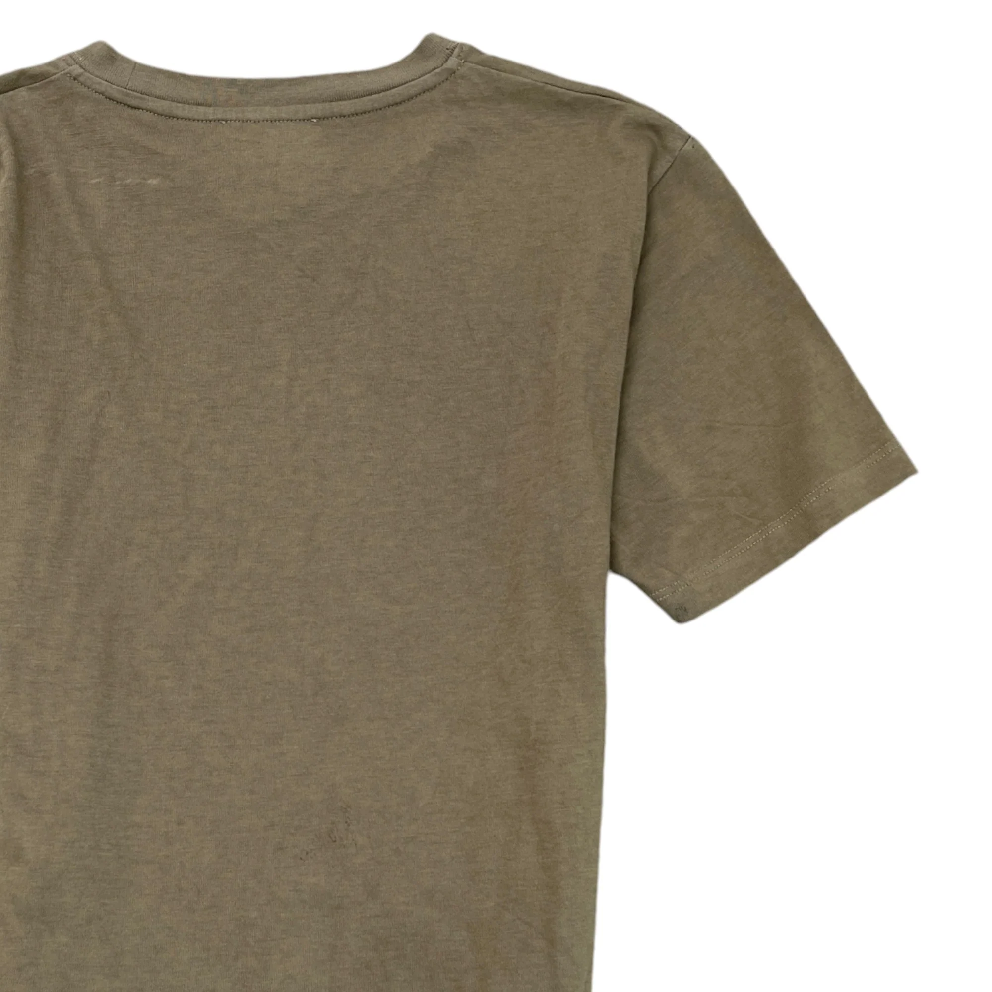 Men's Embroidered Logo T-Shirt Khaki Size XS - Image 4