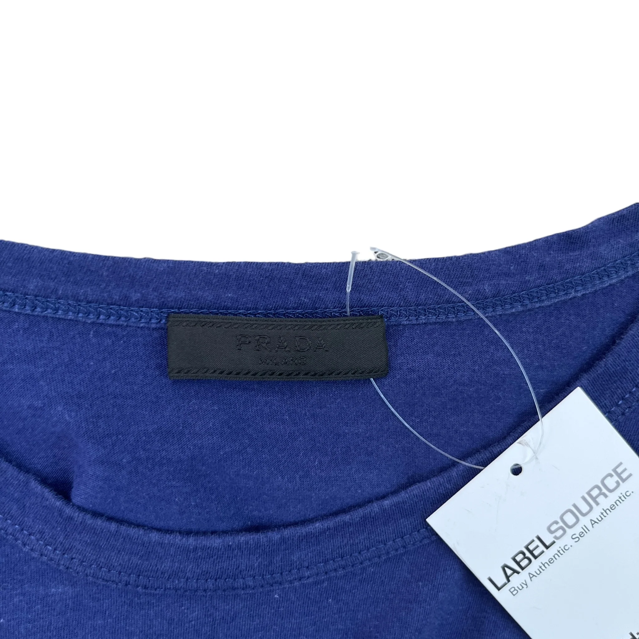 Men's Embroidered Logo T-Shirt Navy Size L - Image 7