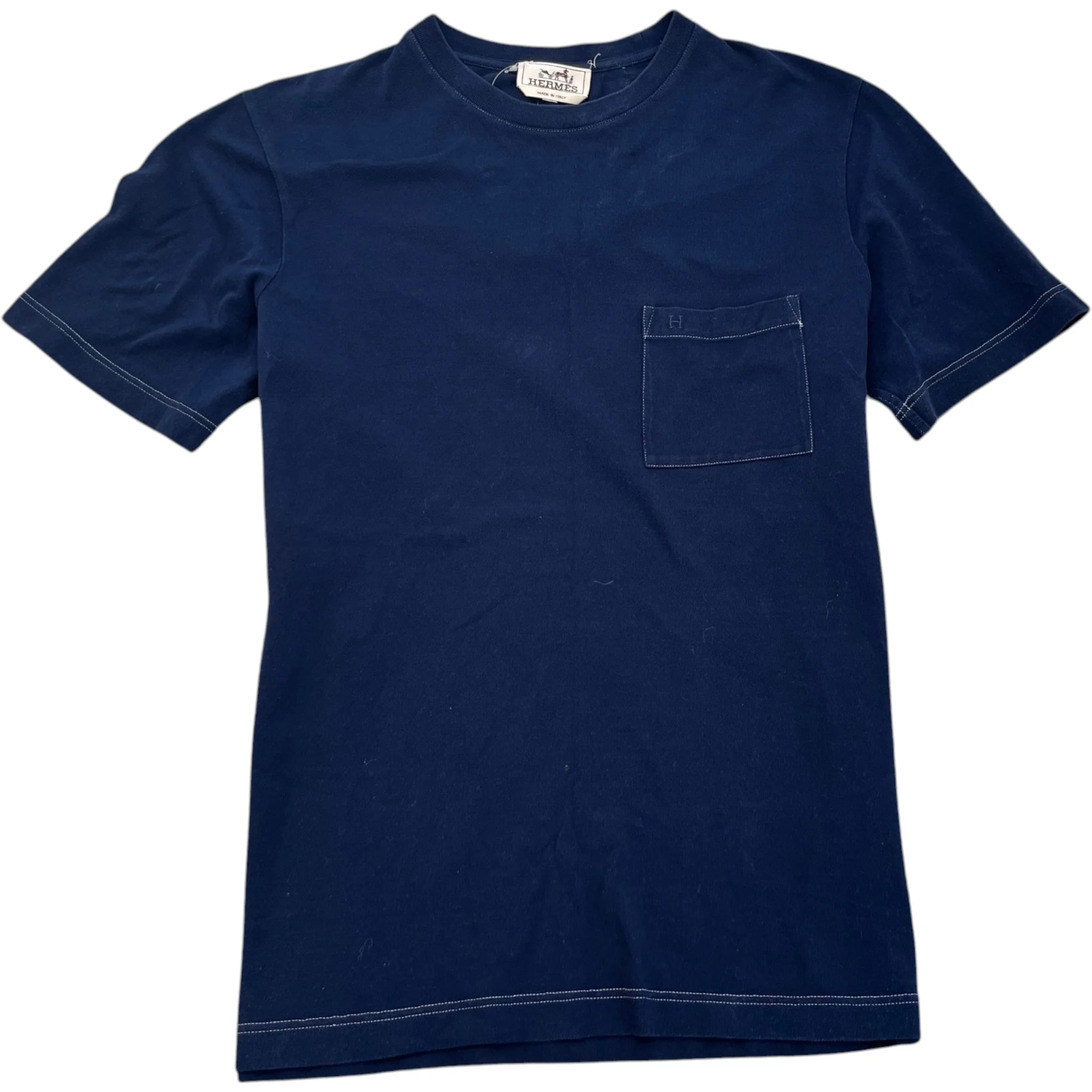 Men's Embroidered Logo T-Shirt Navy Size L
