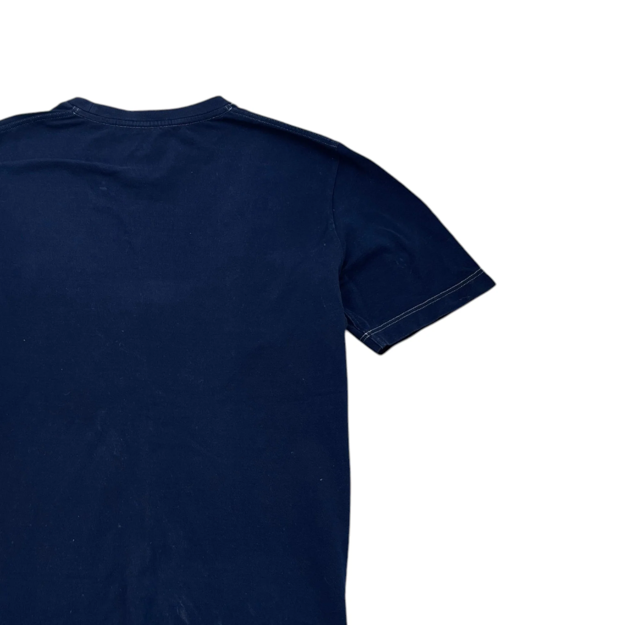 Men's Embroidered Logo T-Shirt Navy Size L - Image 4