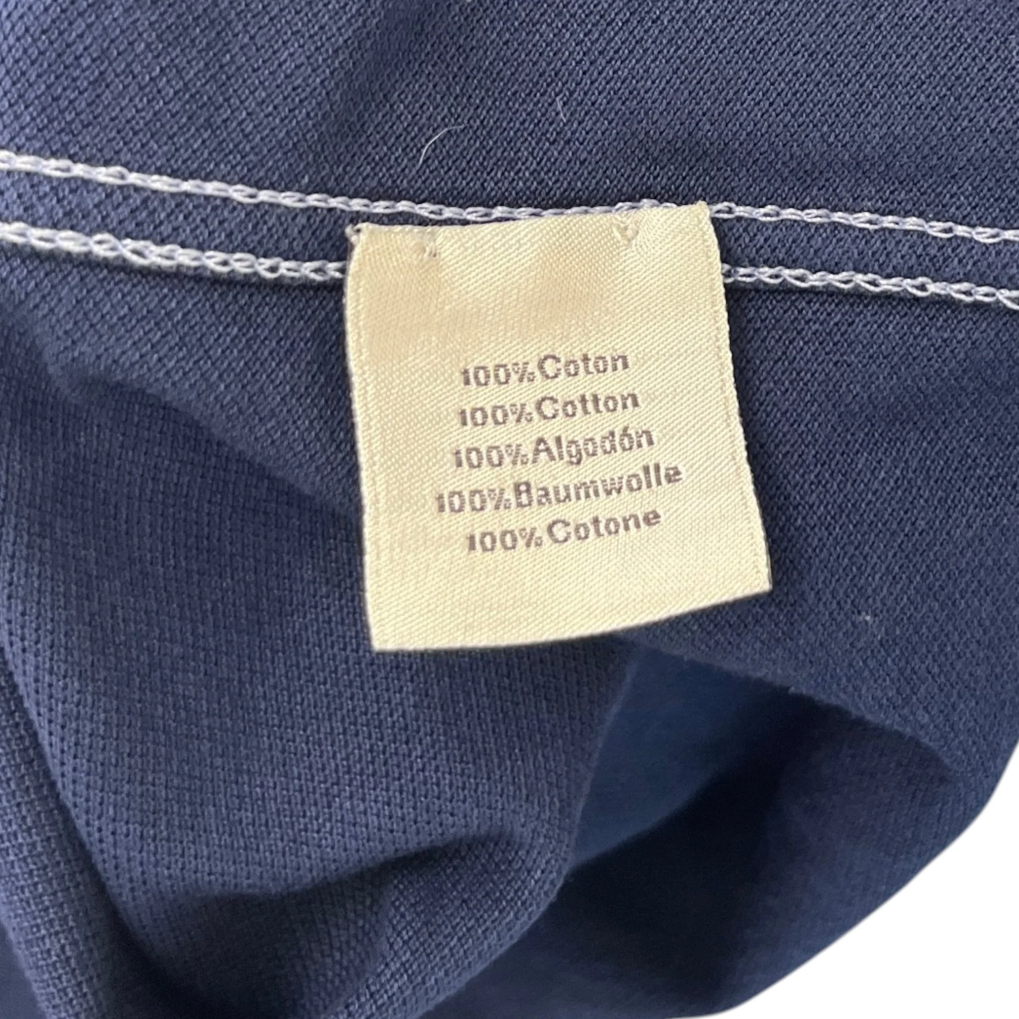 Men's Embroidered Logo T-Shirt Navy Size L - Image 7