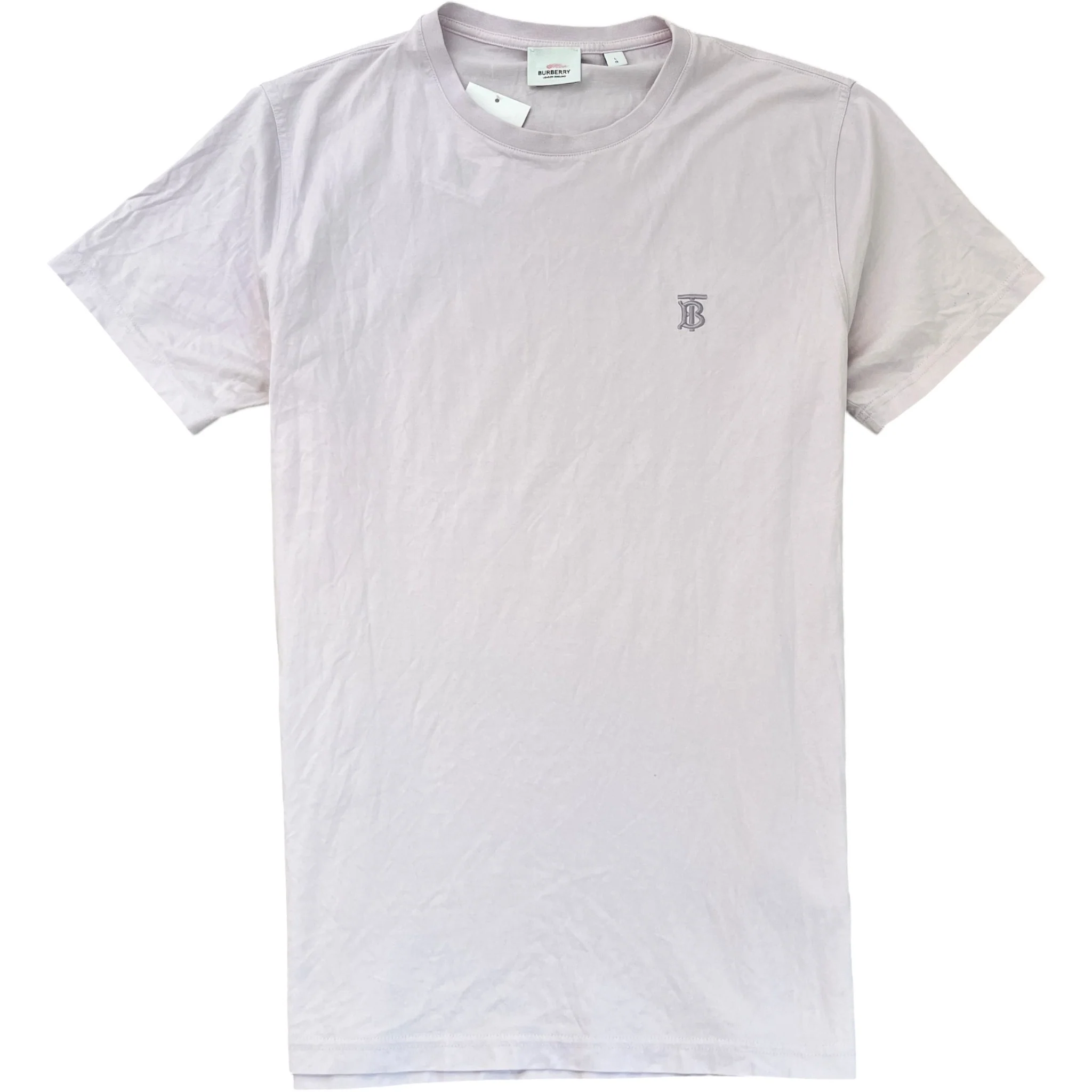 Men's Embroidered Logo T-Shirt Purple Size L