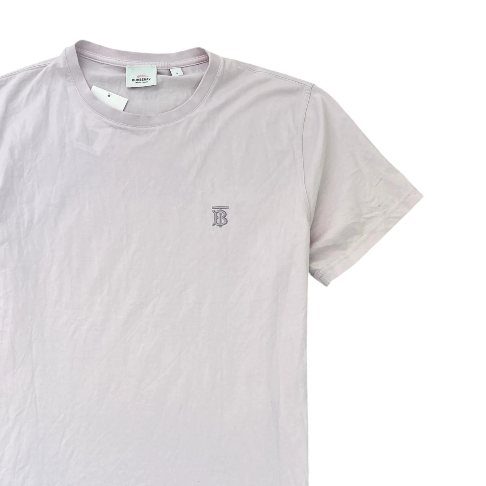 Men's Embroidered Logo T-Shirt Purple Size L - Image 3