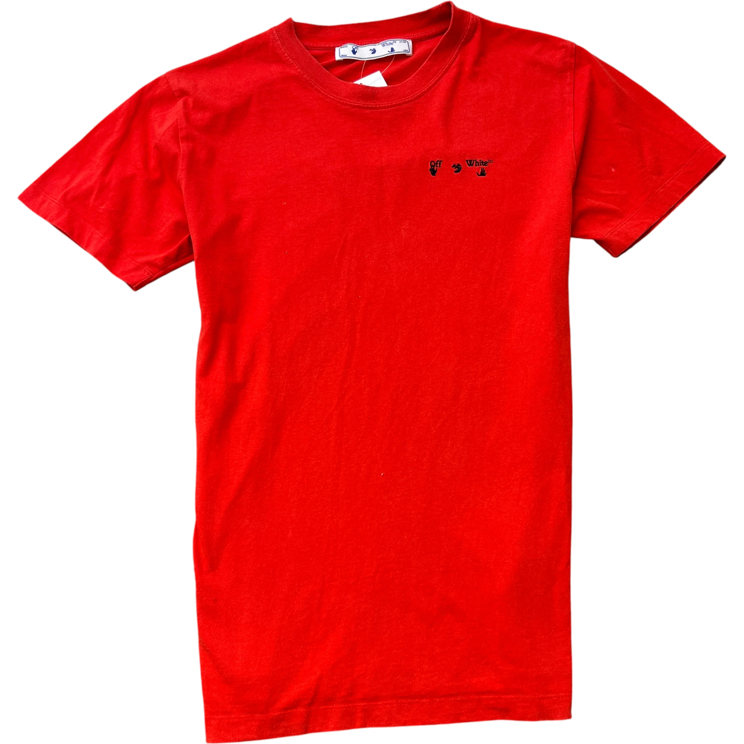 Men's Embroidered Logo T-Shirt Red Size M