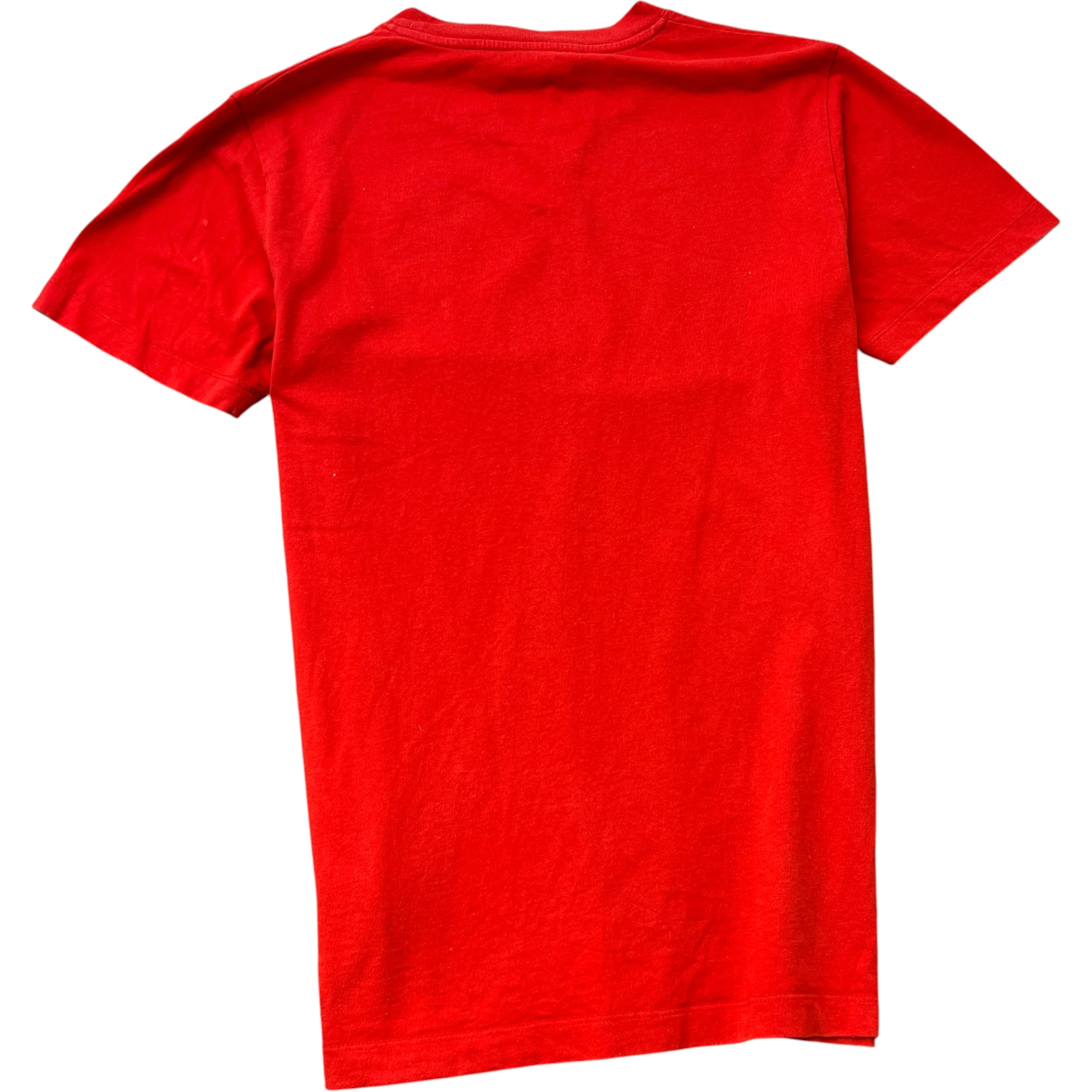 Men's Embroidered Logo T-Shirt Red Size M - Image 2